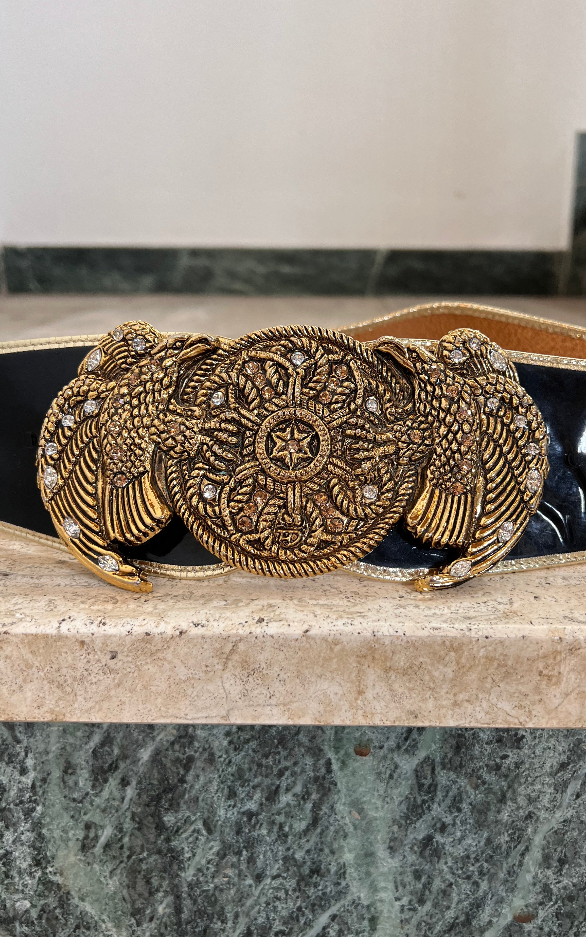 Vintage Big Eagle Buckle Belt