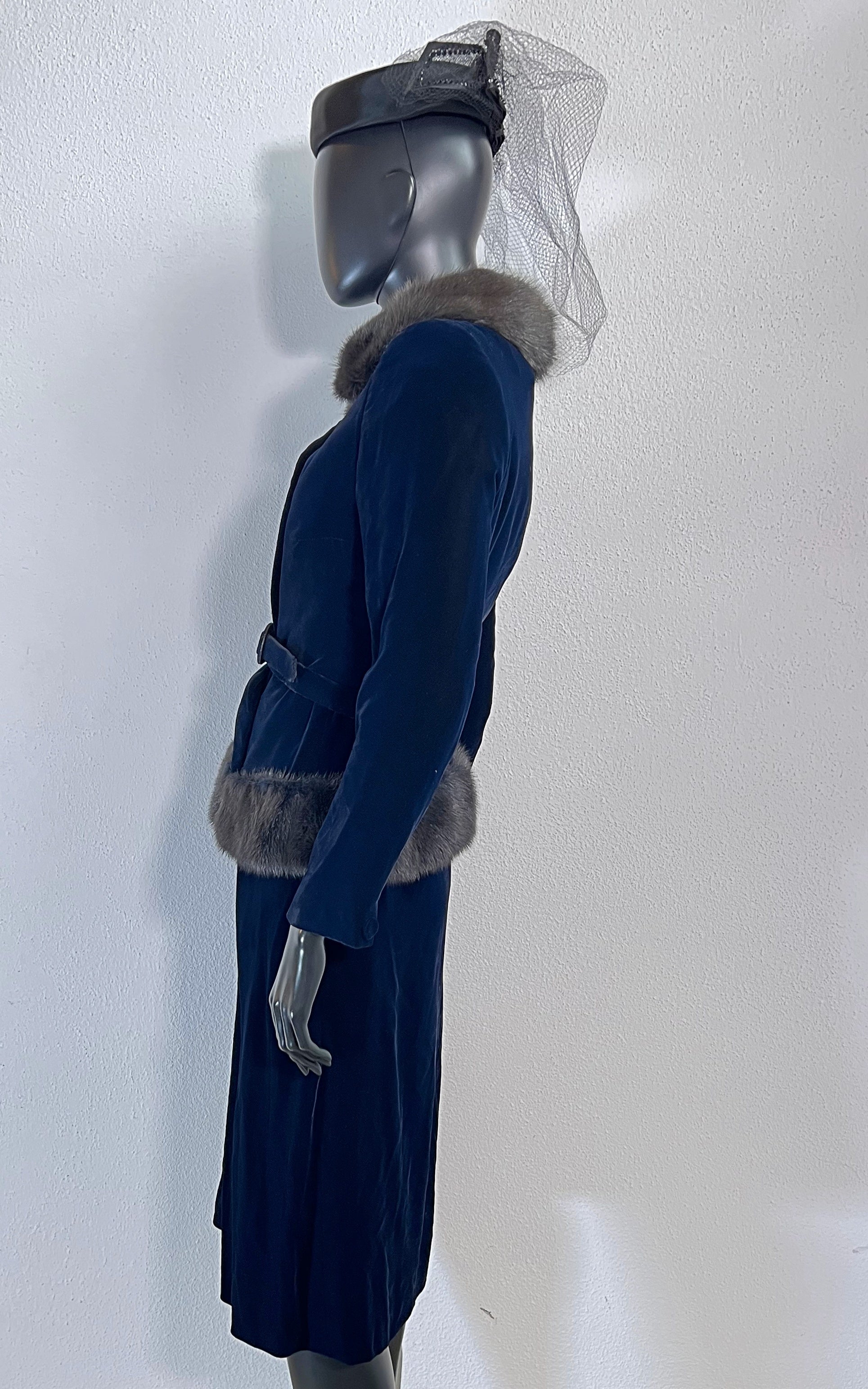 Vintage 40s Silk Velvet Costume