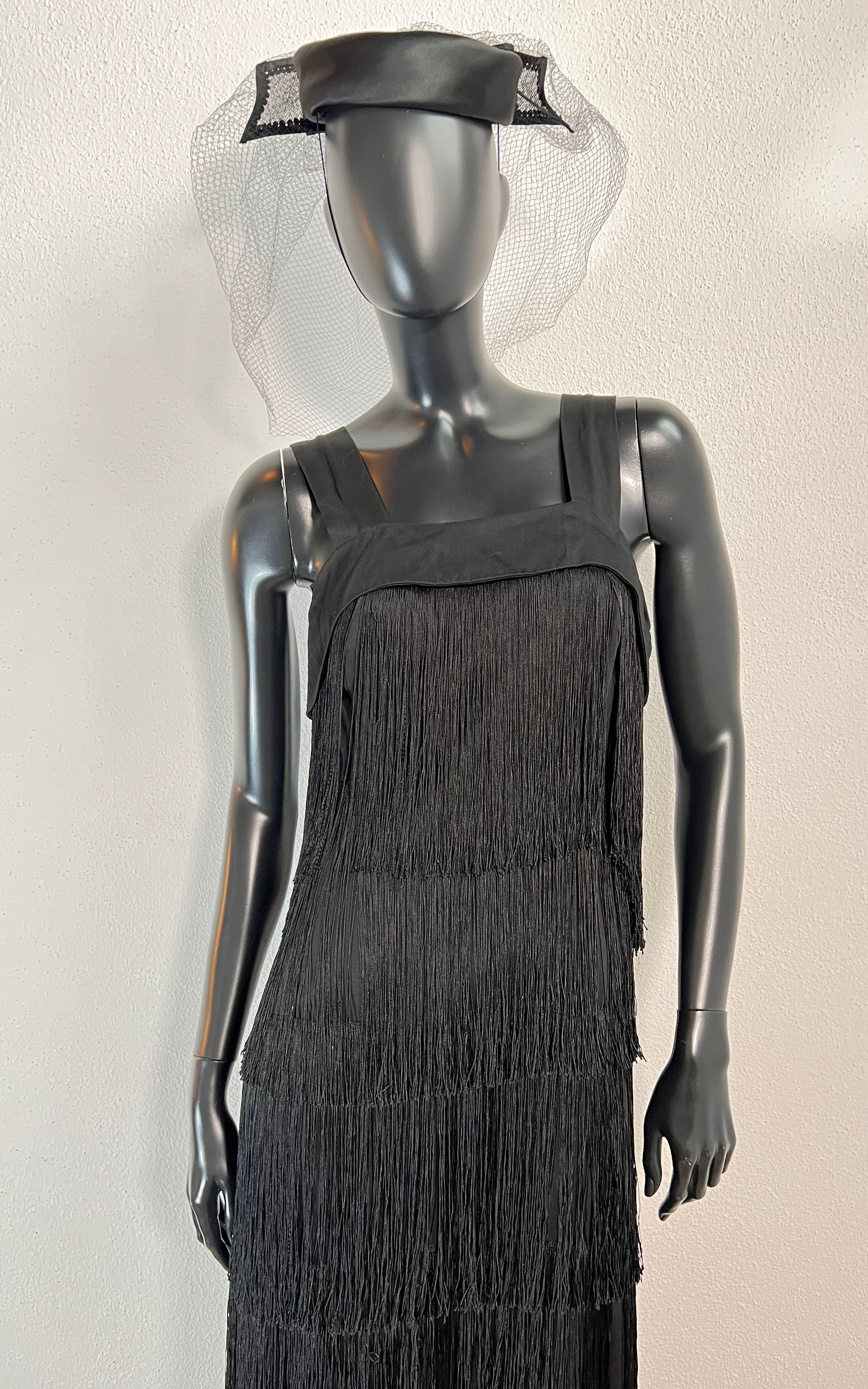 Vintage 60s Fringed Evening Dress