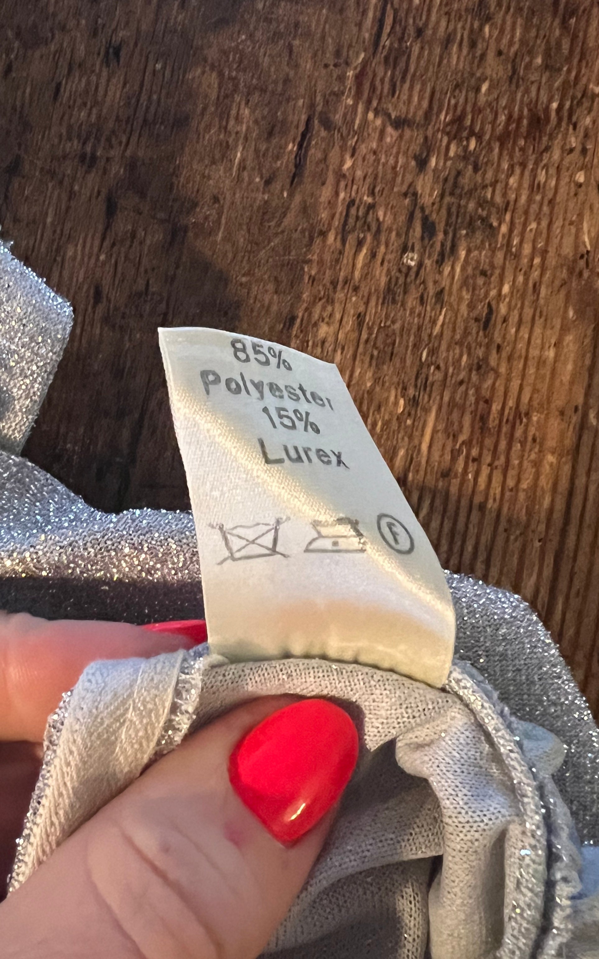 Vintage 70s Silver Lurex Blouse