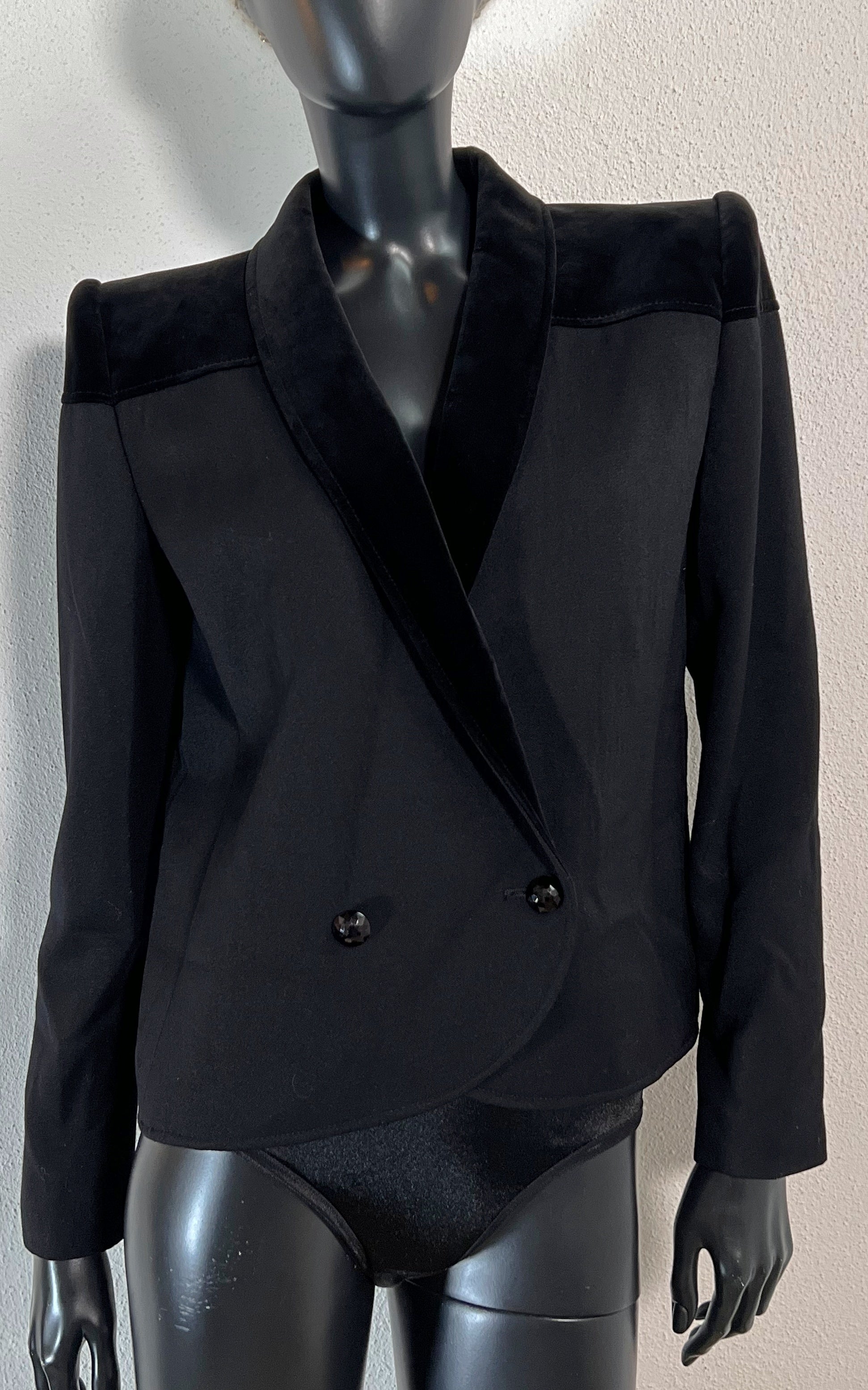 Vintage Valentino Miss V Velvet Tuxedo Jacket