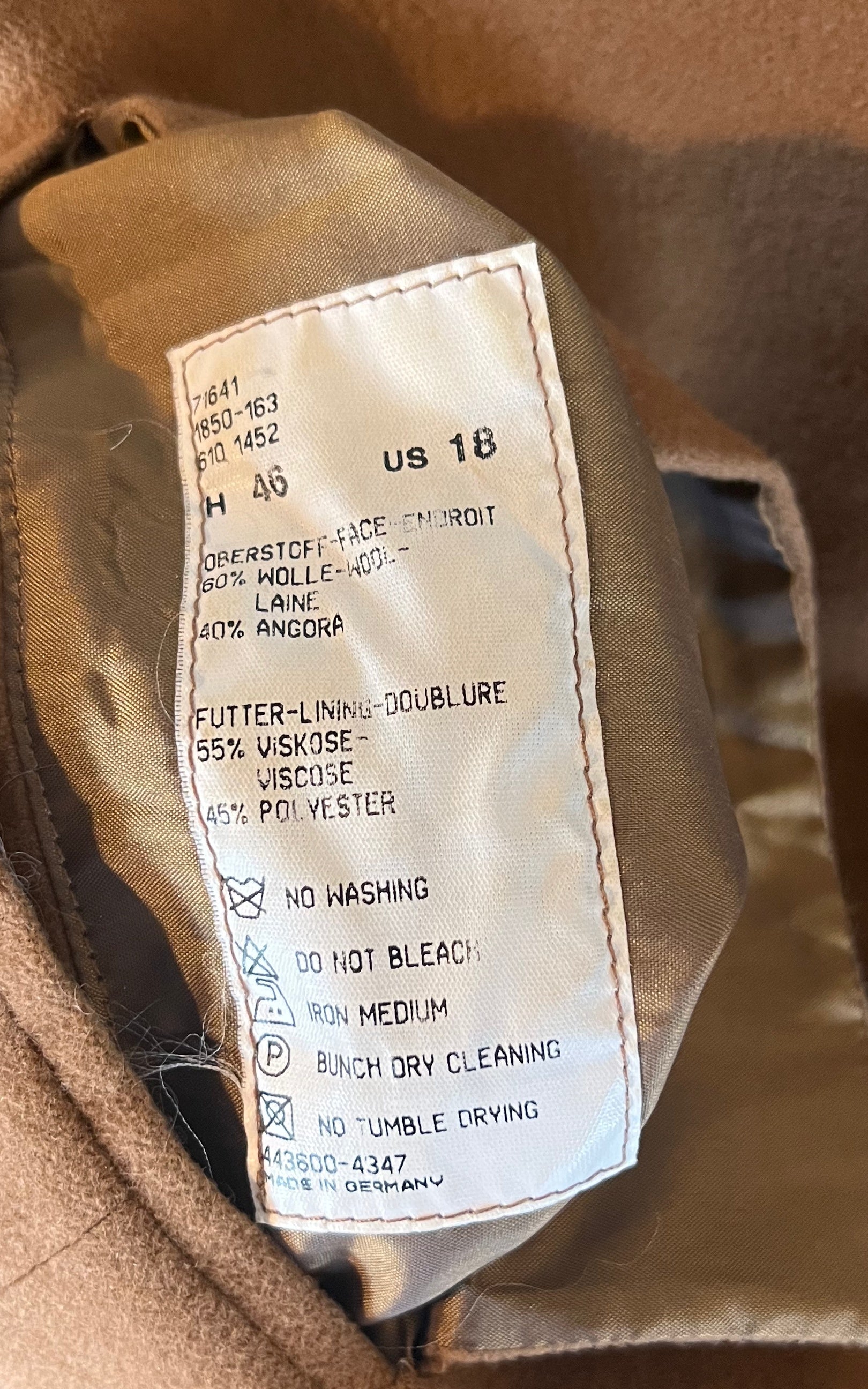 Vintage Bogner Angora Wool Blazer Jacket