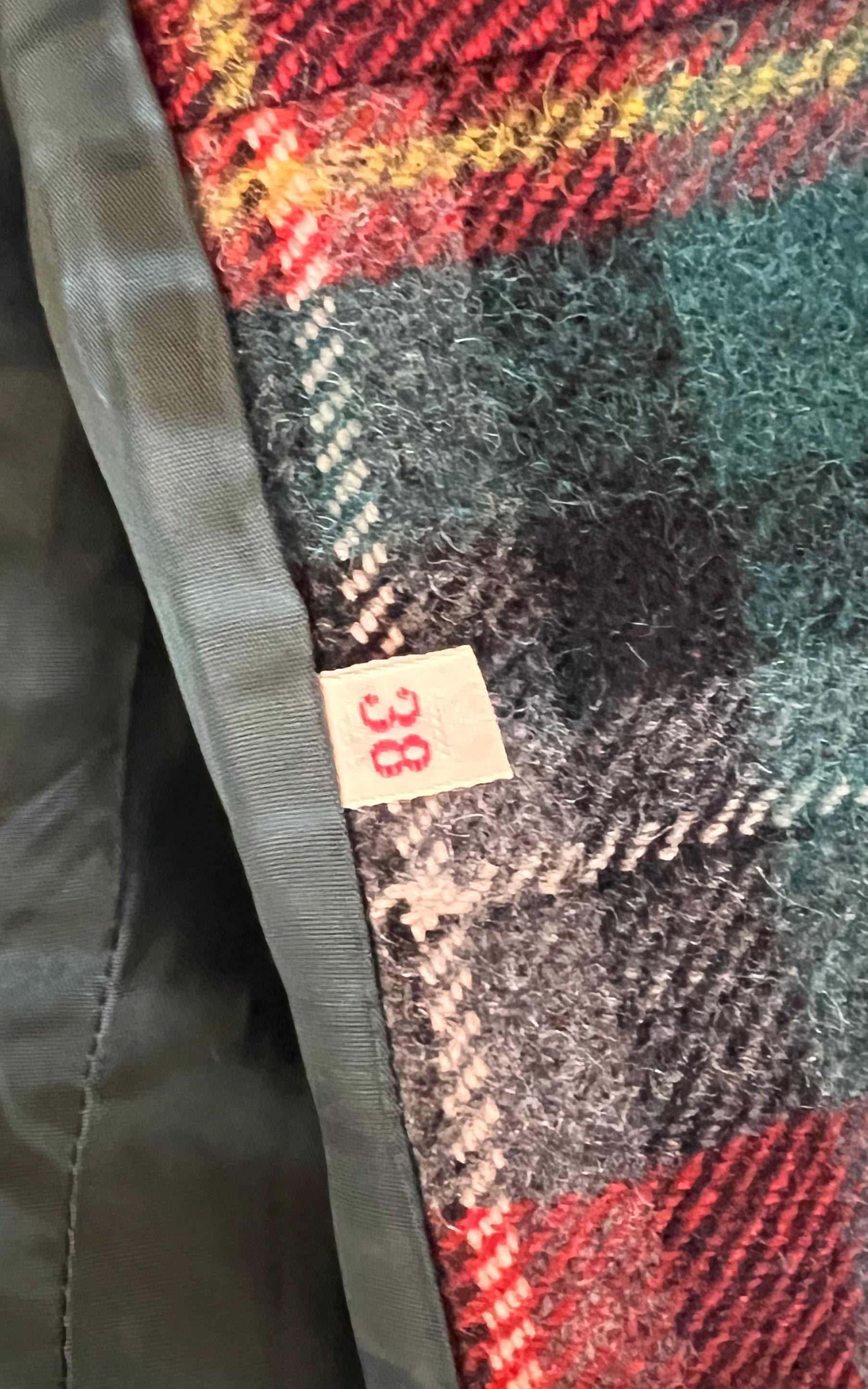 Vintage 70s Tartan Wool Coat