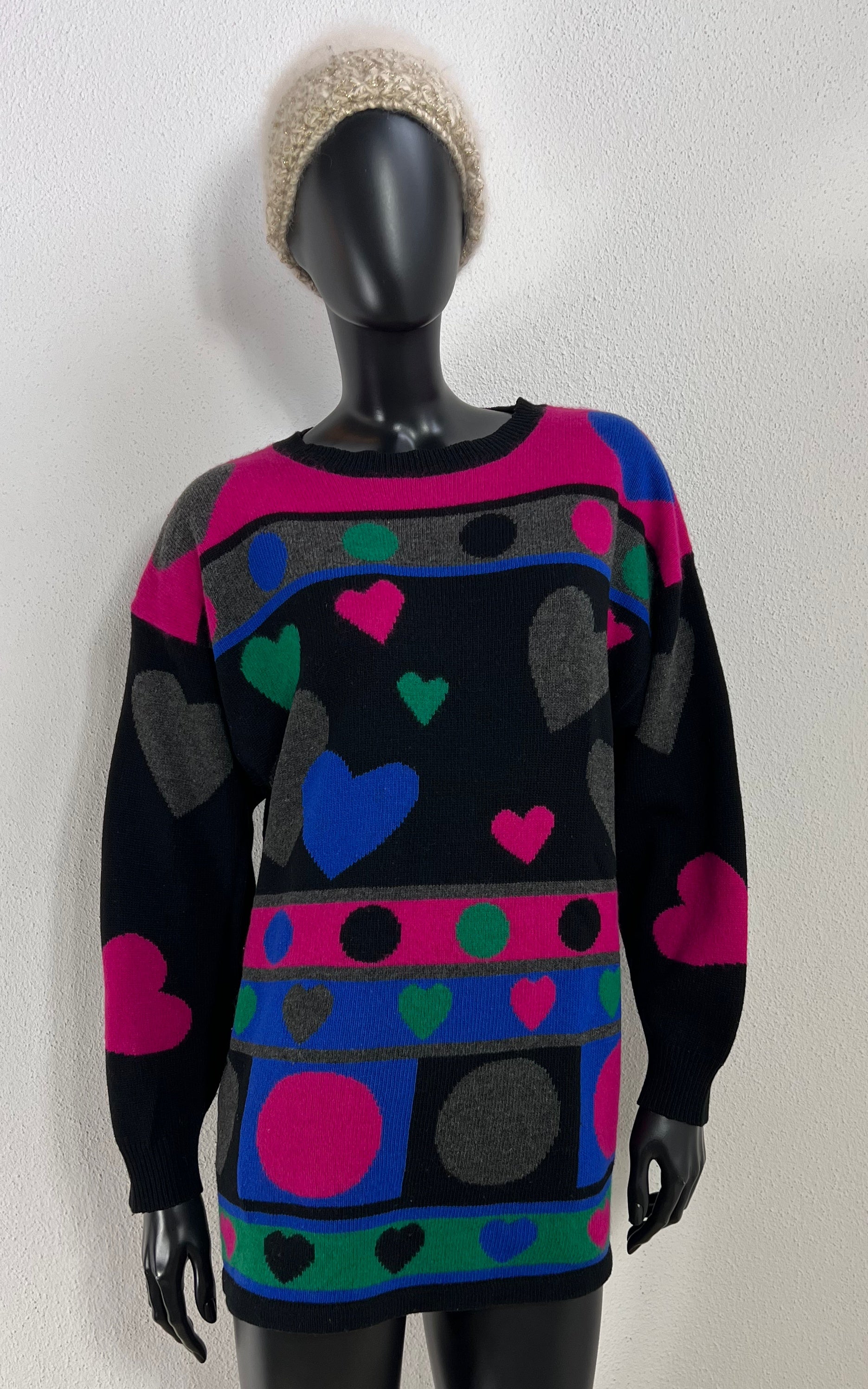Vintage Hearts Knit Jumper