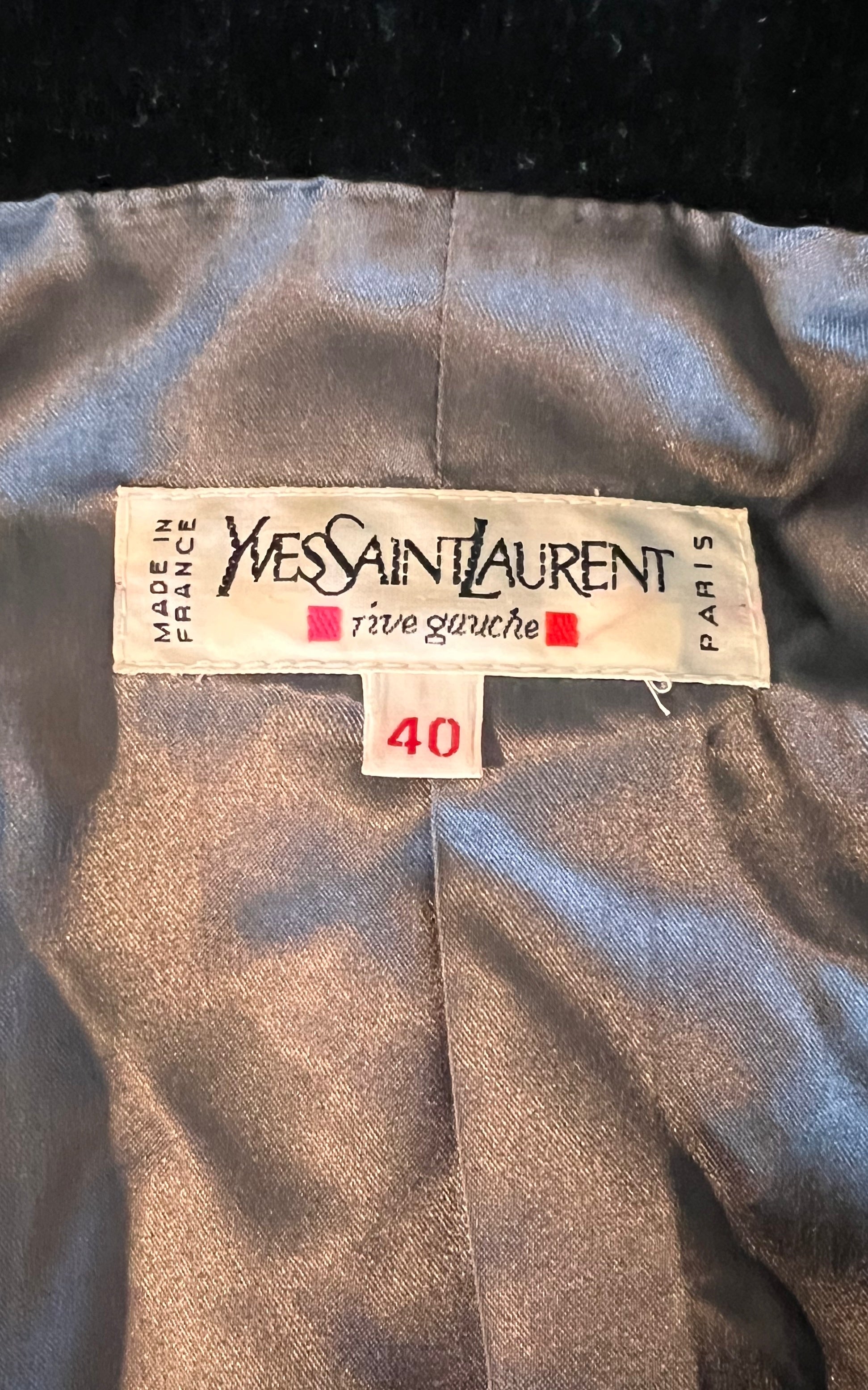 Vintage Yves Saint Laurent Tartan Blazer