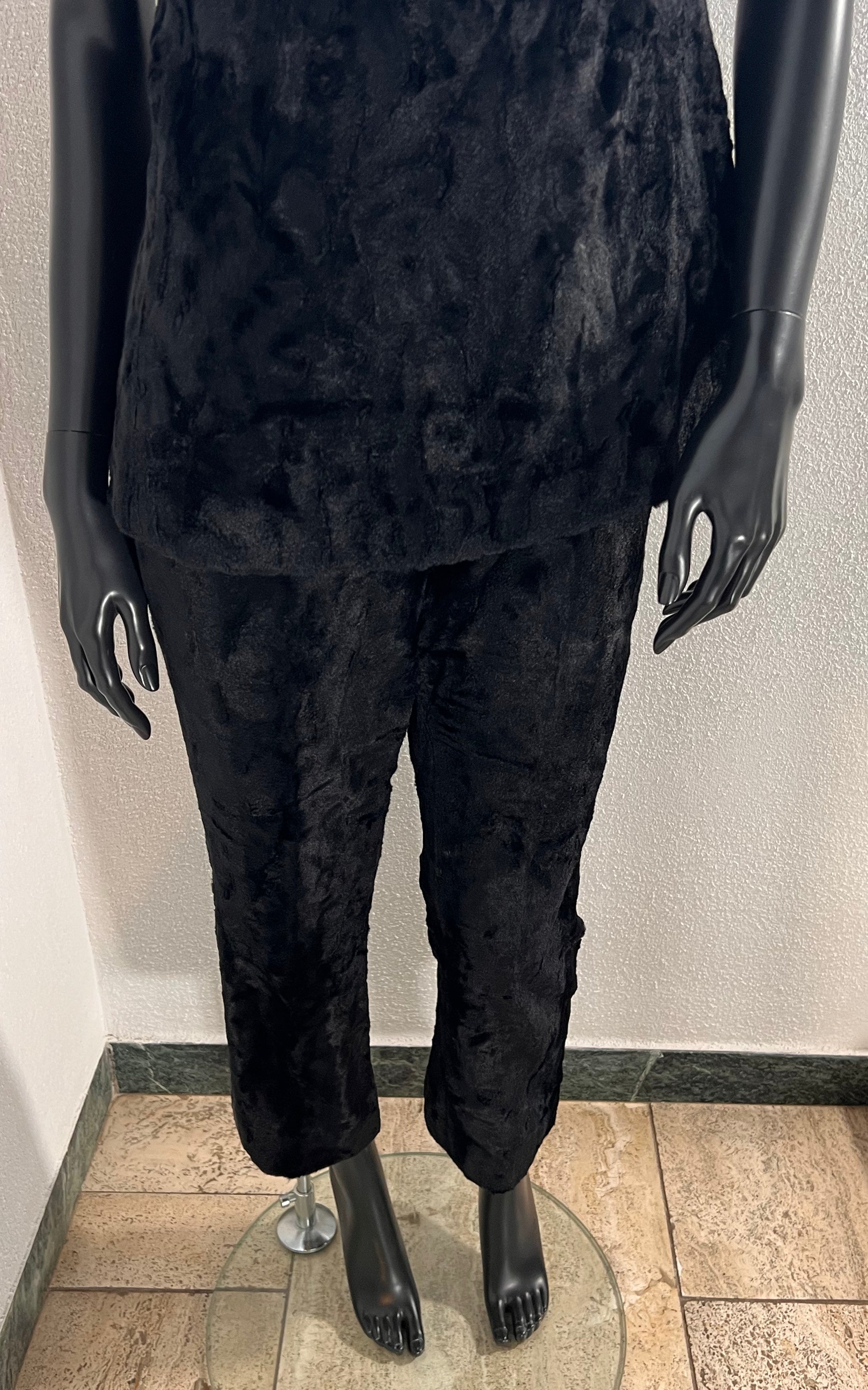 Set di casula vintage anni '60 in pelliccia sintetica