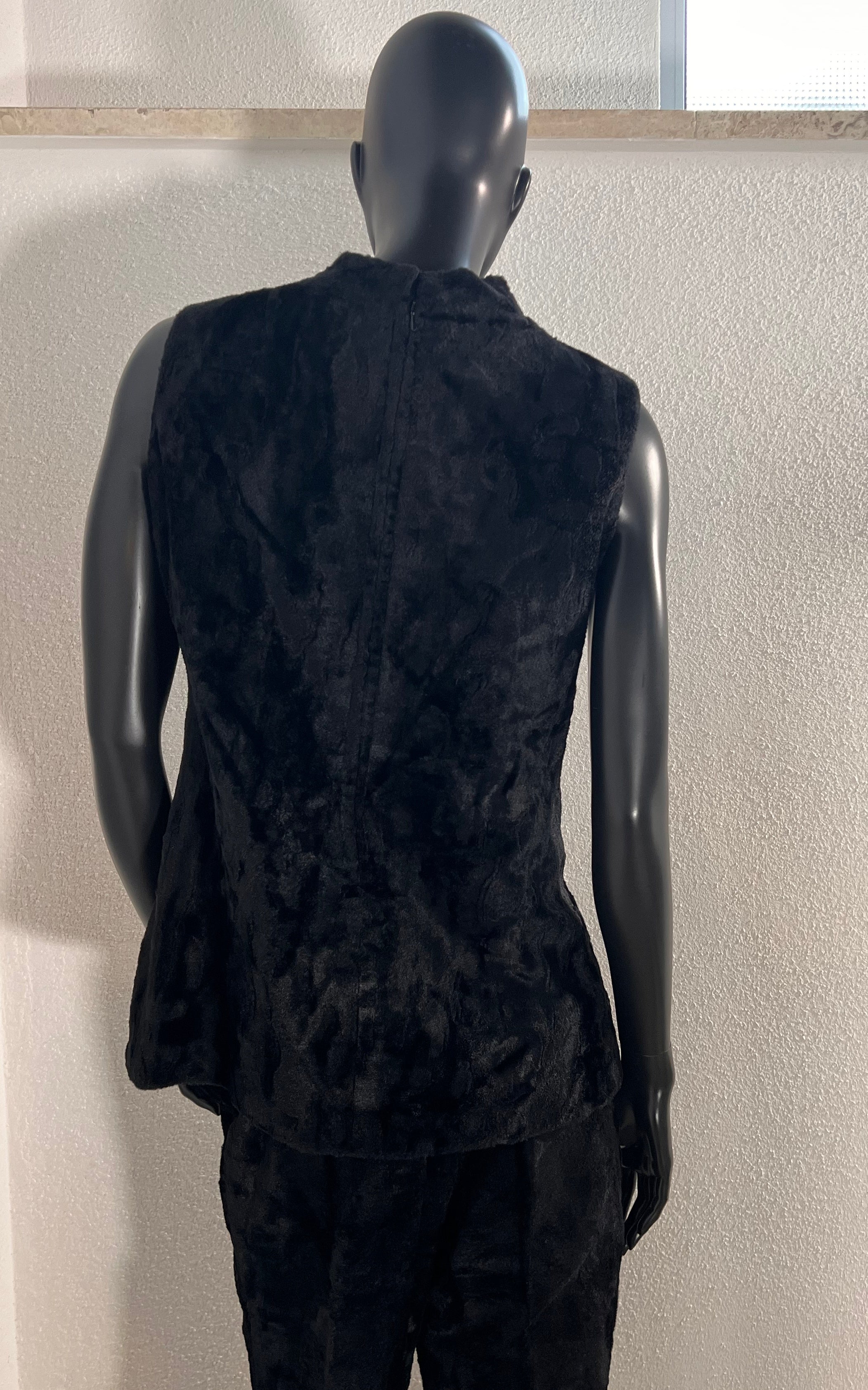 Set di casula vintage anni '60 in pelliccia sintetica