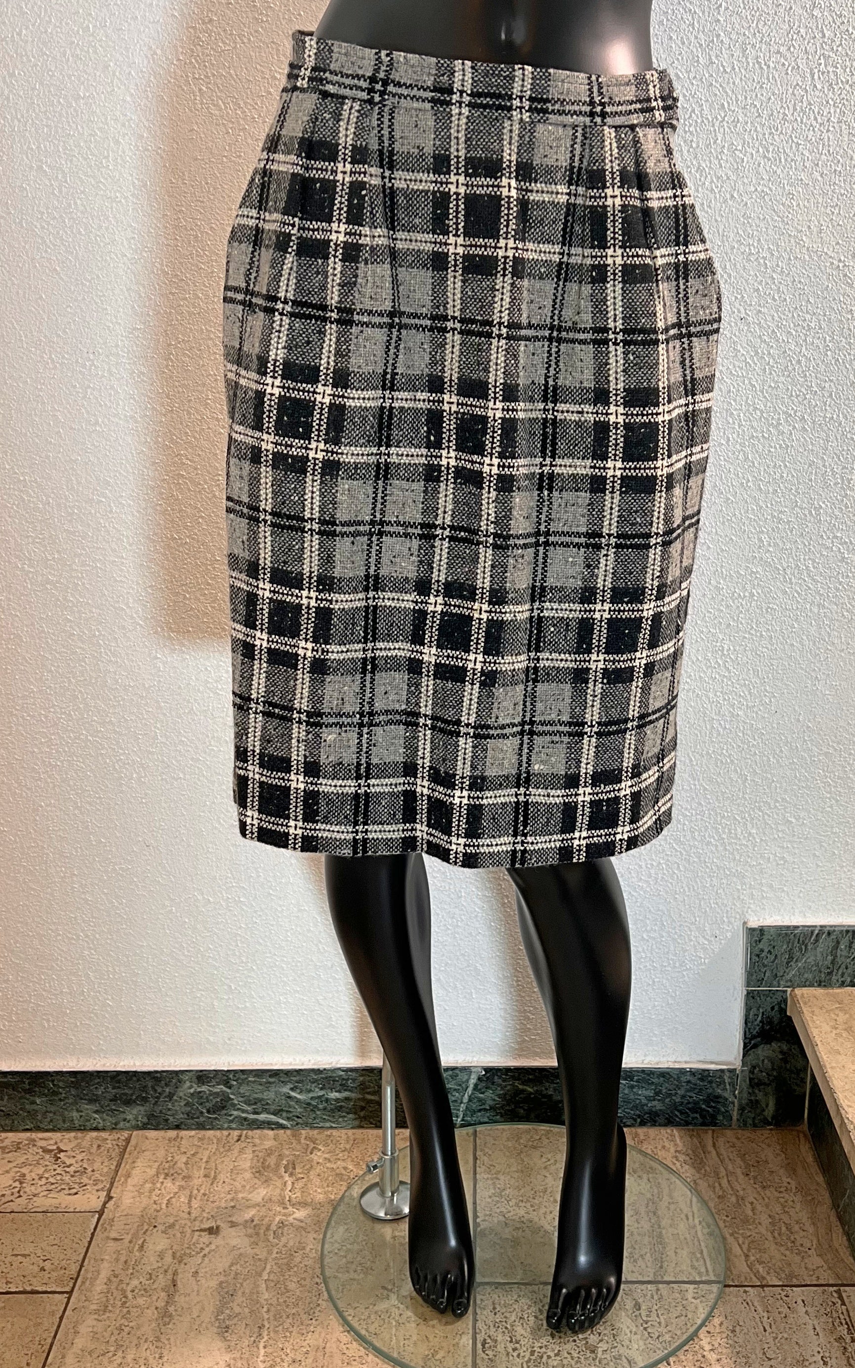 Vintage Yves Saint Laurent Tartan Skirt