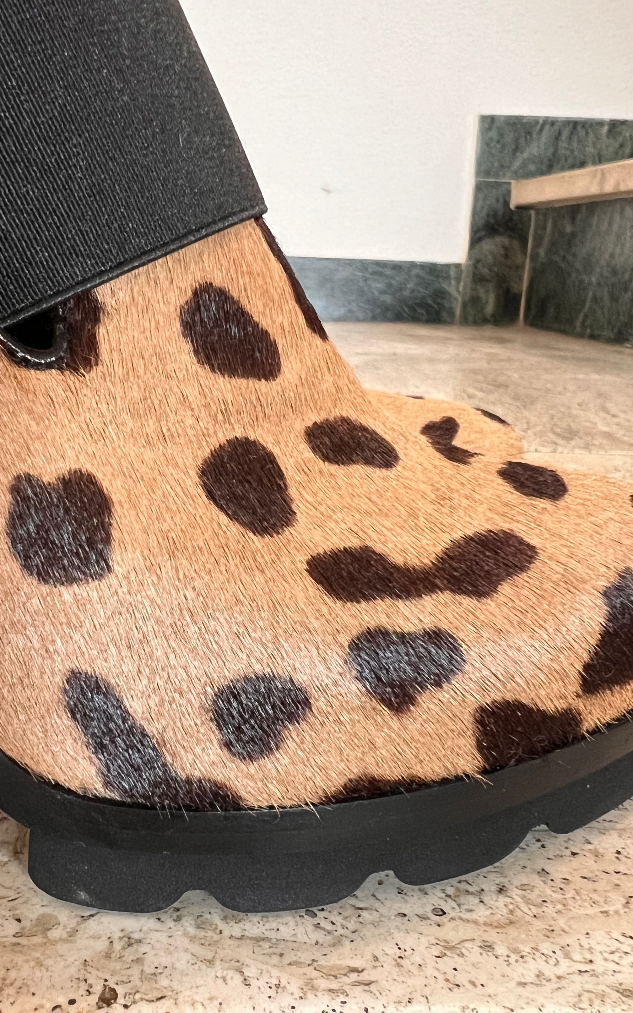 Vintage Walter Steiger Leo Fur Mules 37