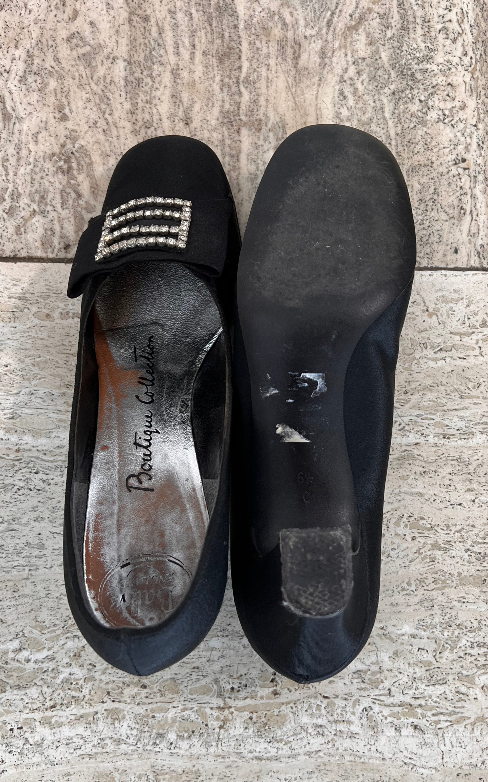 Vintage 60s Bally England Satin Mules 37