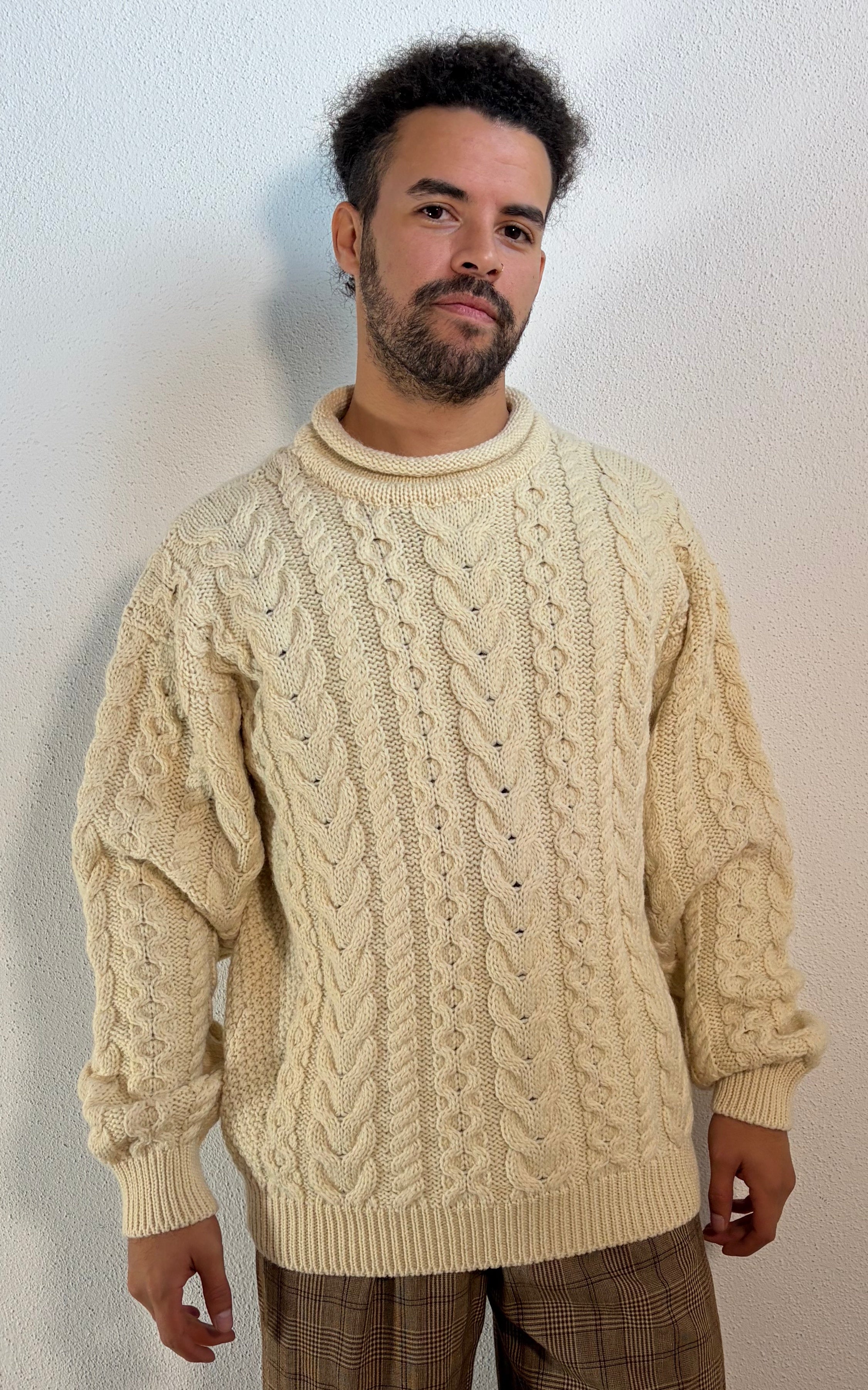 Vintage 90s MENS Wool Jumper Handmade