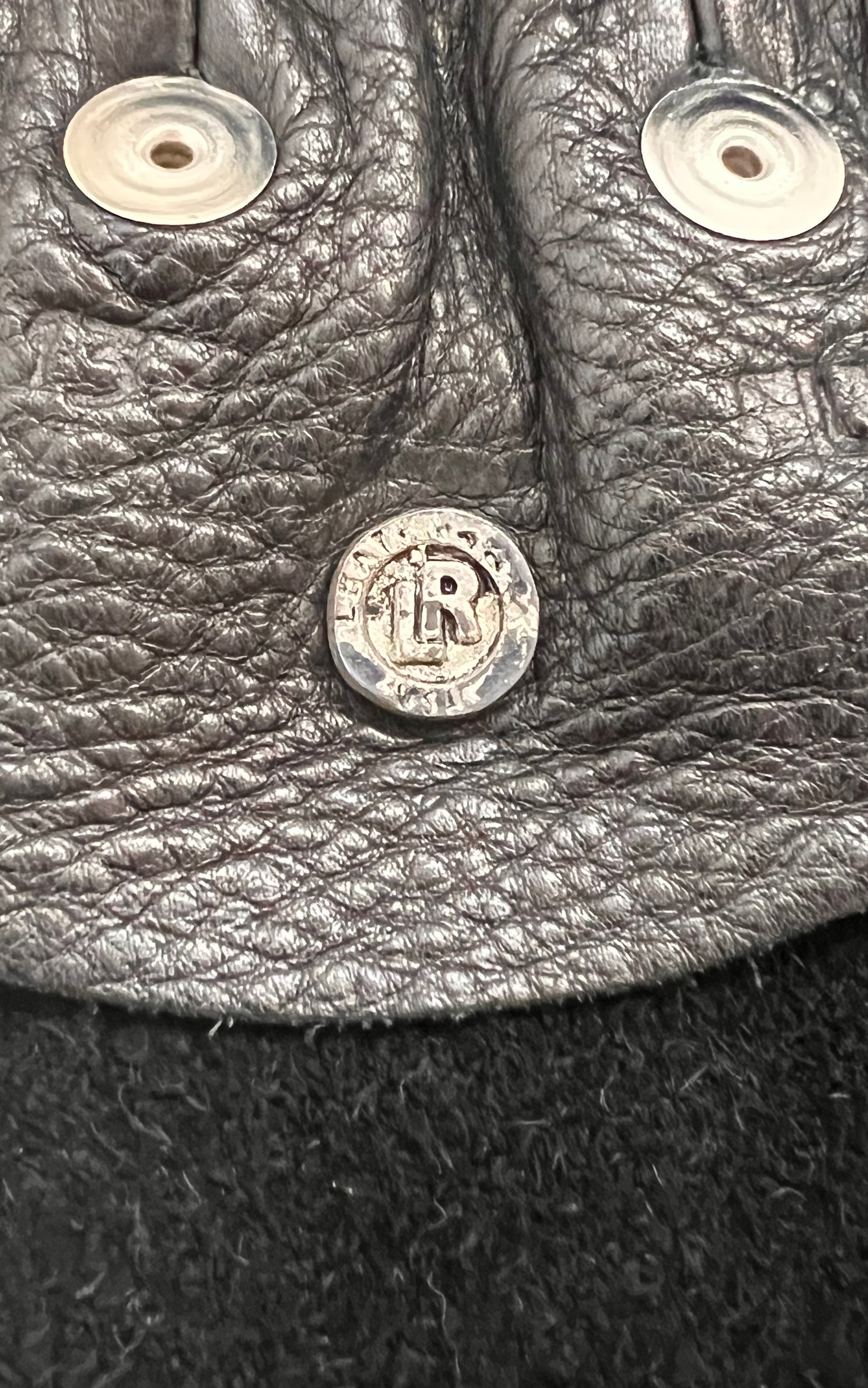 Vintage 90s Leather Belt LR USA