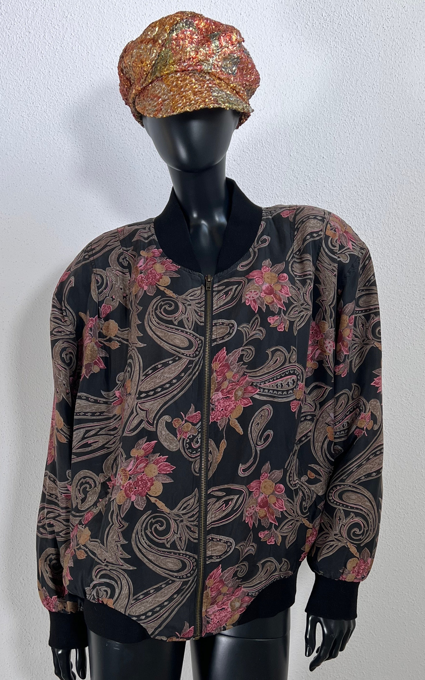 Vintage Silk Bomber Jacket
