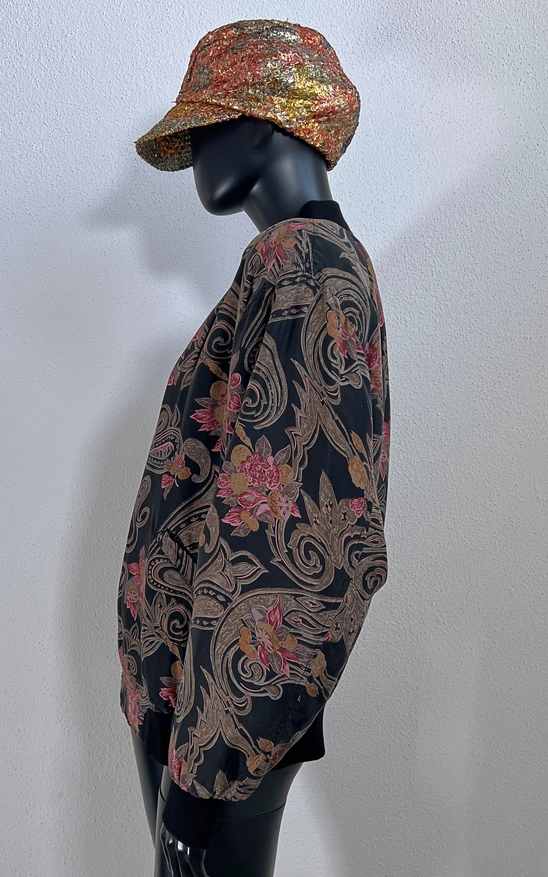 Vintage Silk Bomber Jacket