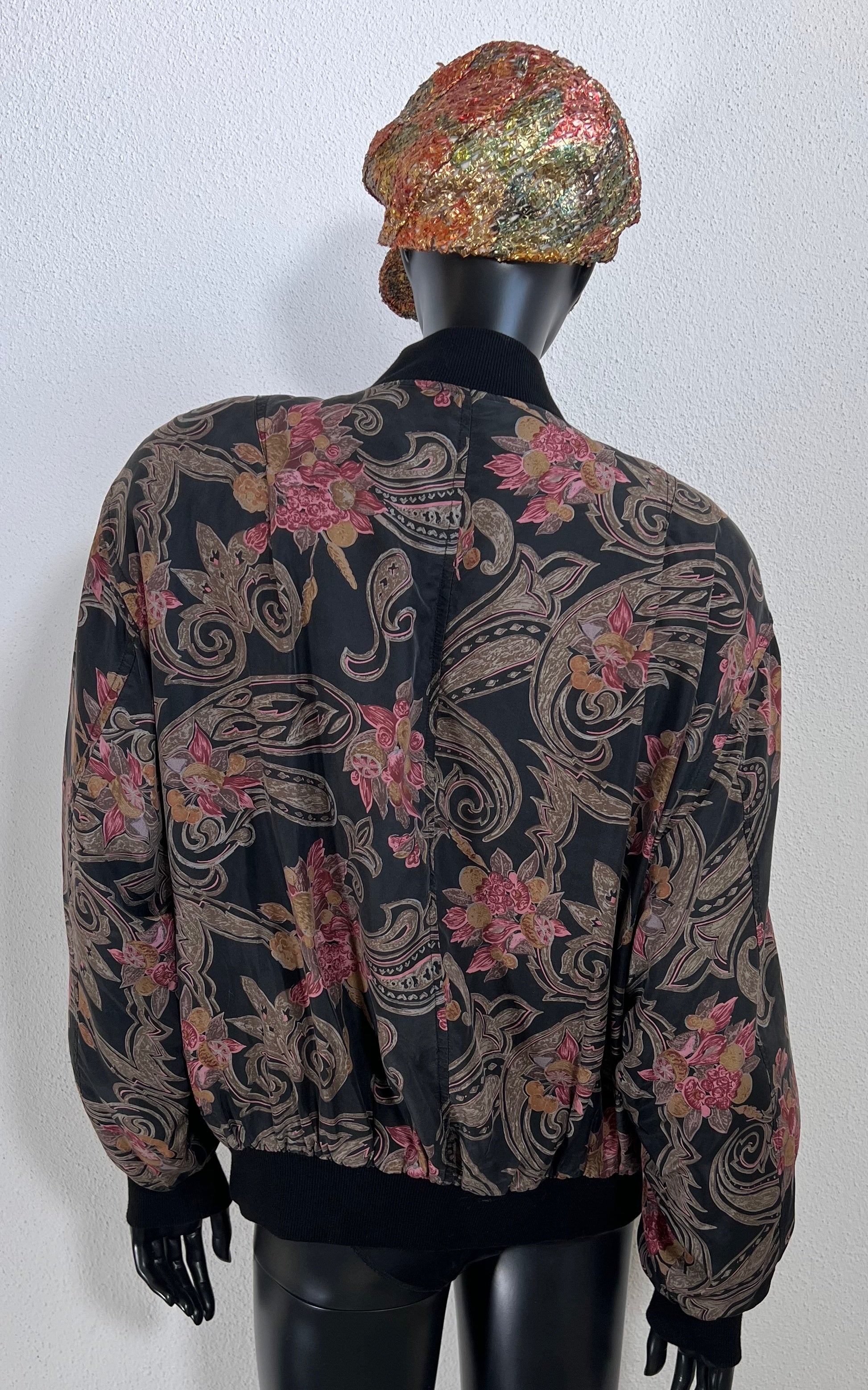 Vintage Silk Bomber Jacket
