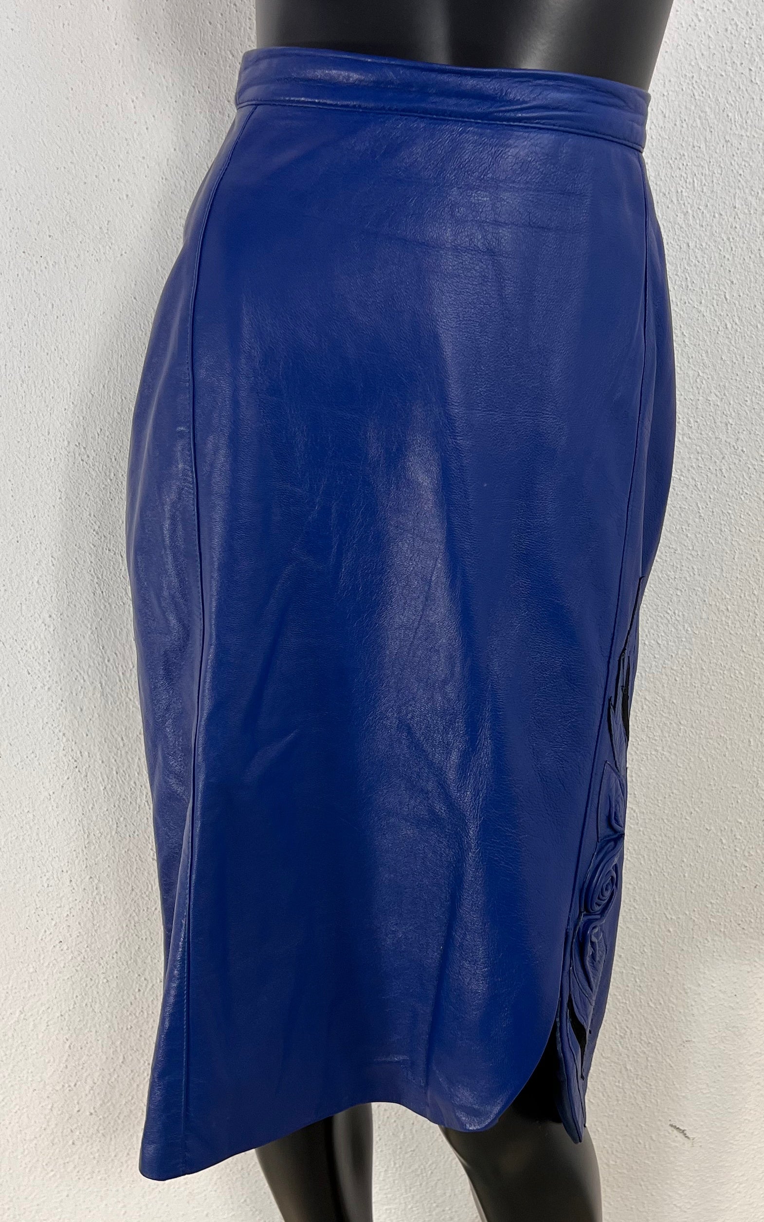 Vintage 80s Nappa Leather Skirt