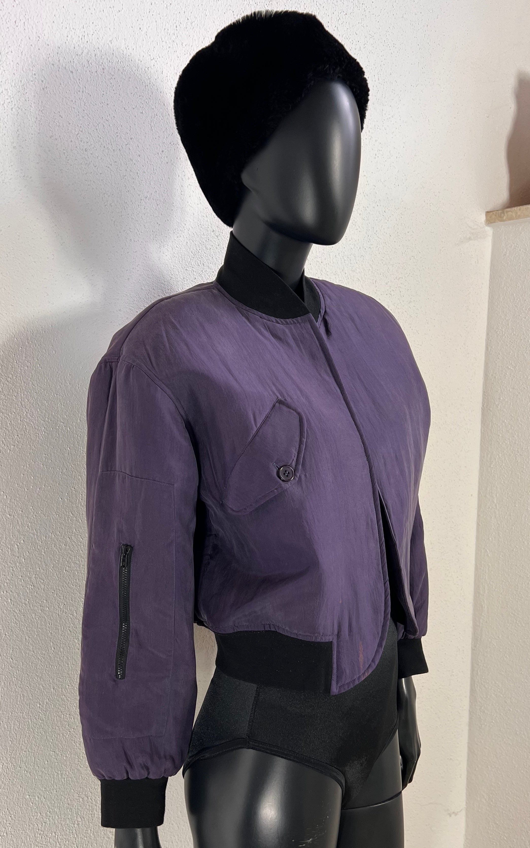 Vintage 90s Frapp Silk Bolero Bomber Jacket