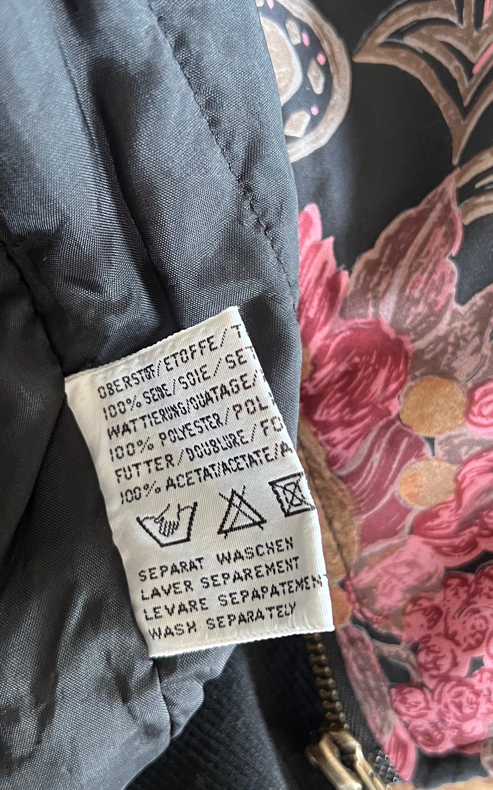 Vintage Silk Bomber Jacket