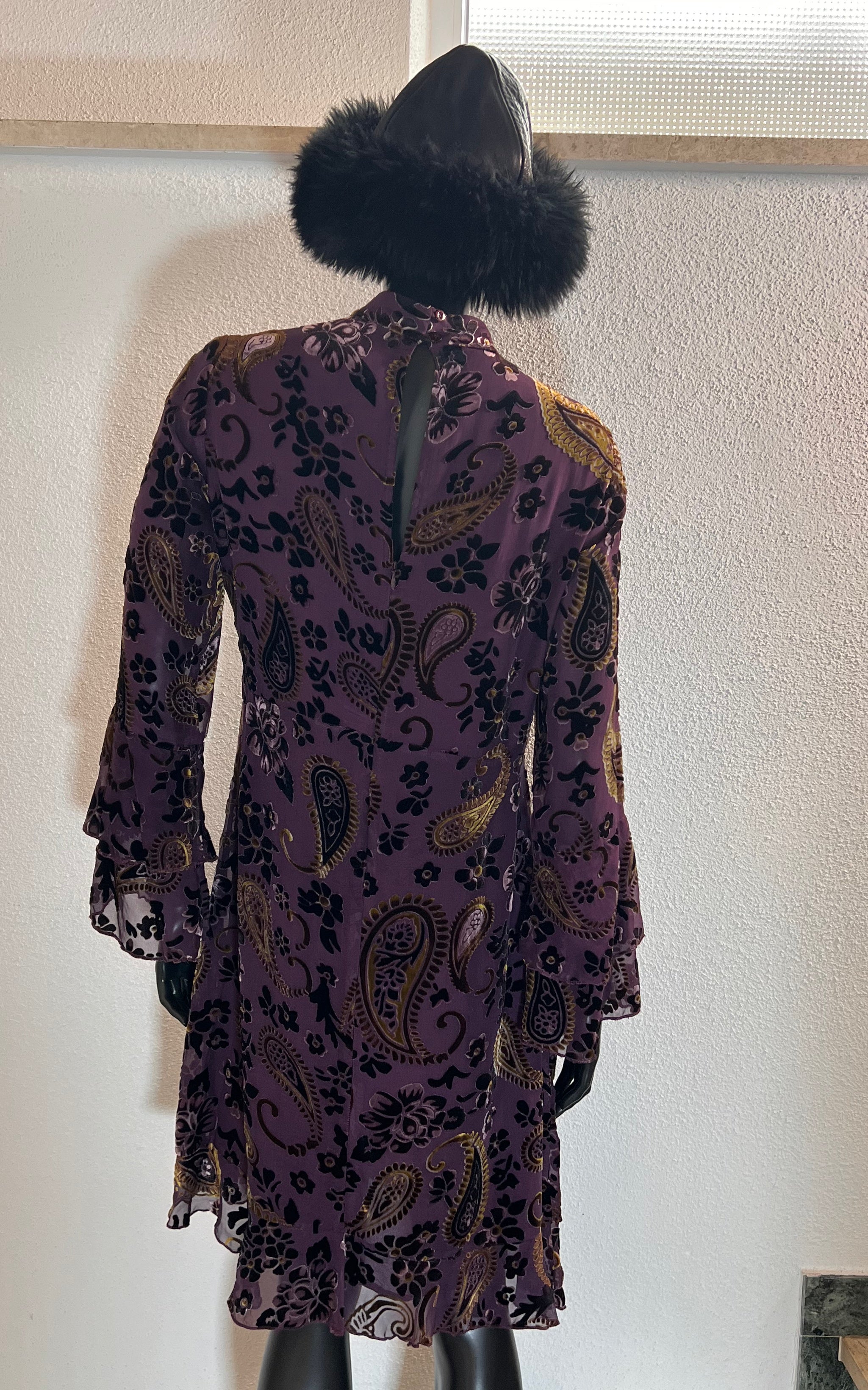 Vintage Jadicted Silk Velvet Burn Out Dress