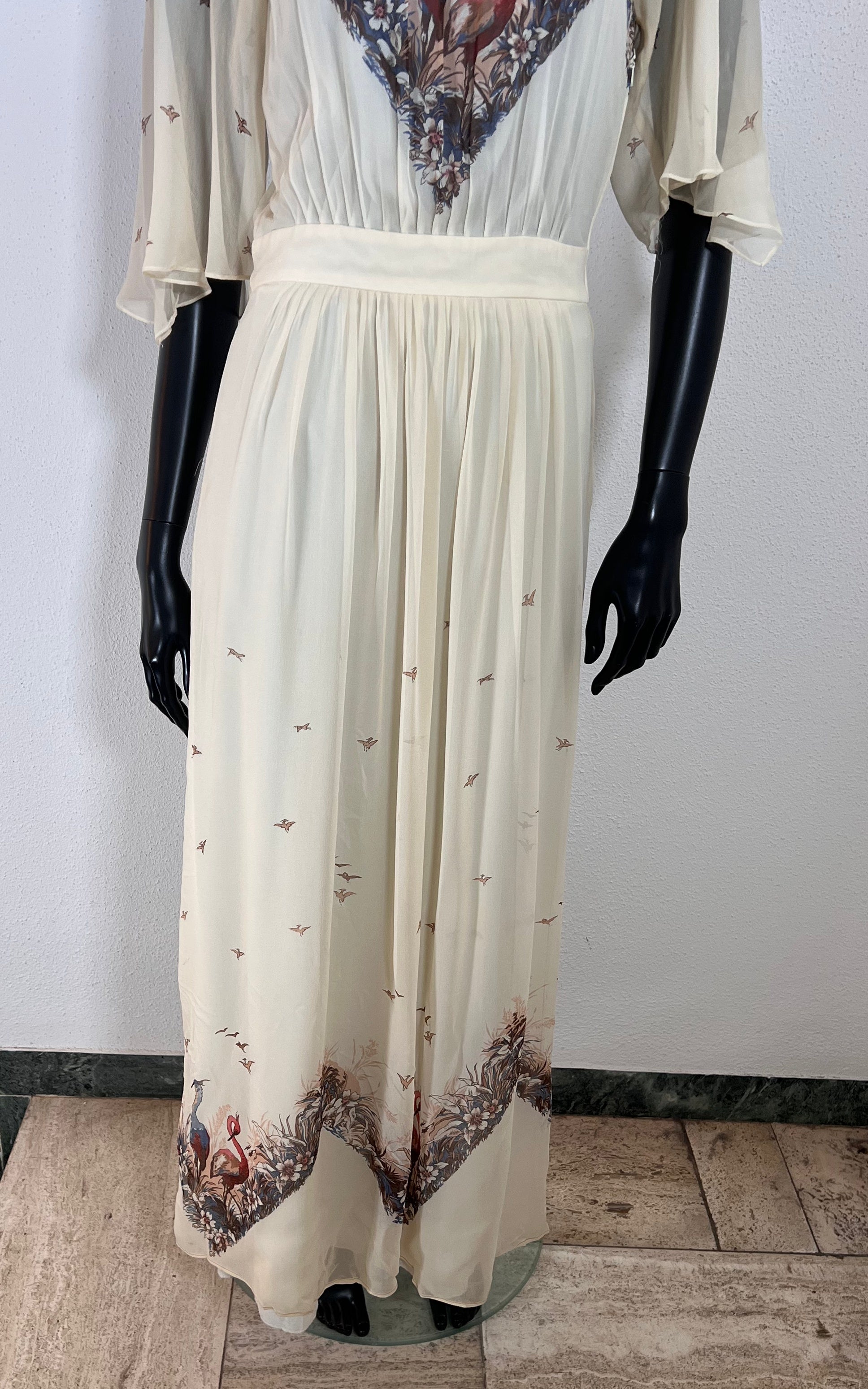 Vintage 70s Romantic Silk Dress