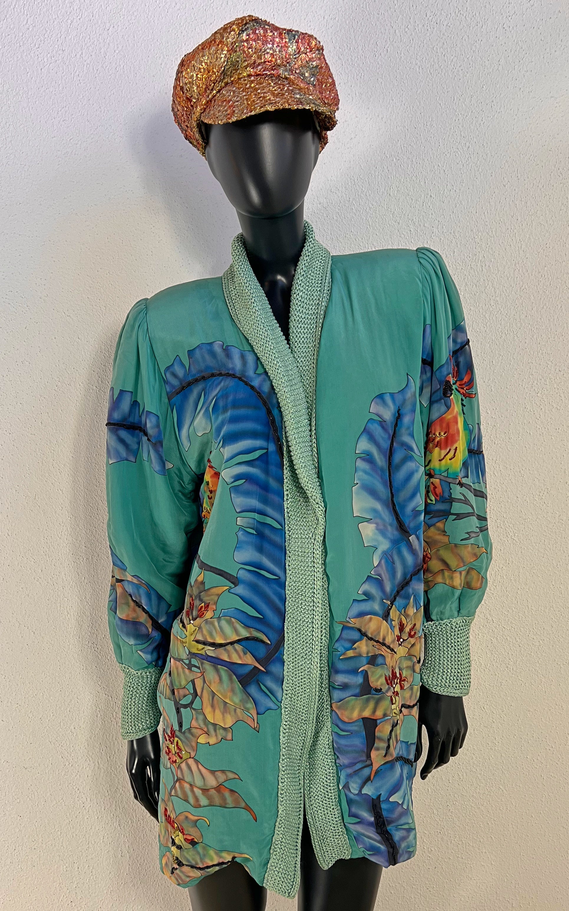 Vintage Berkan Design Silk Cardigan