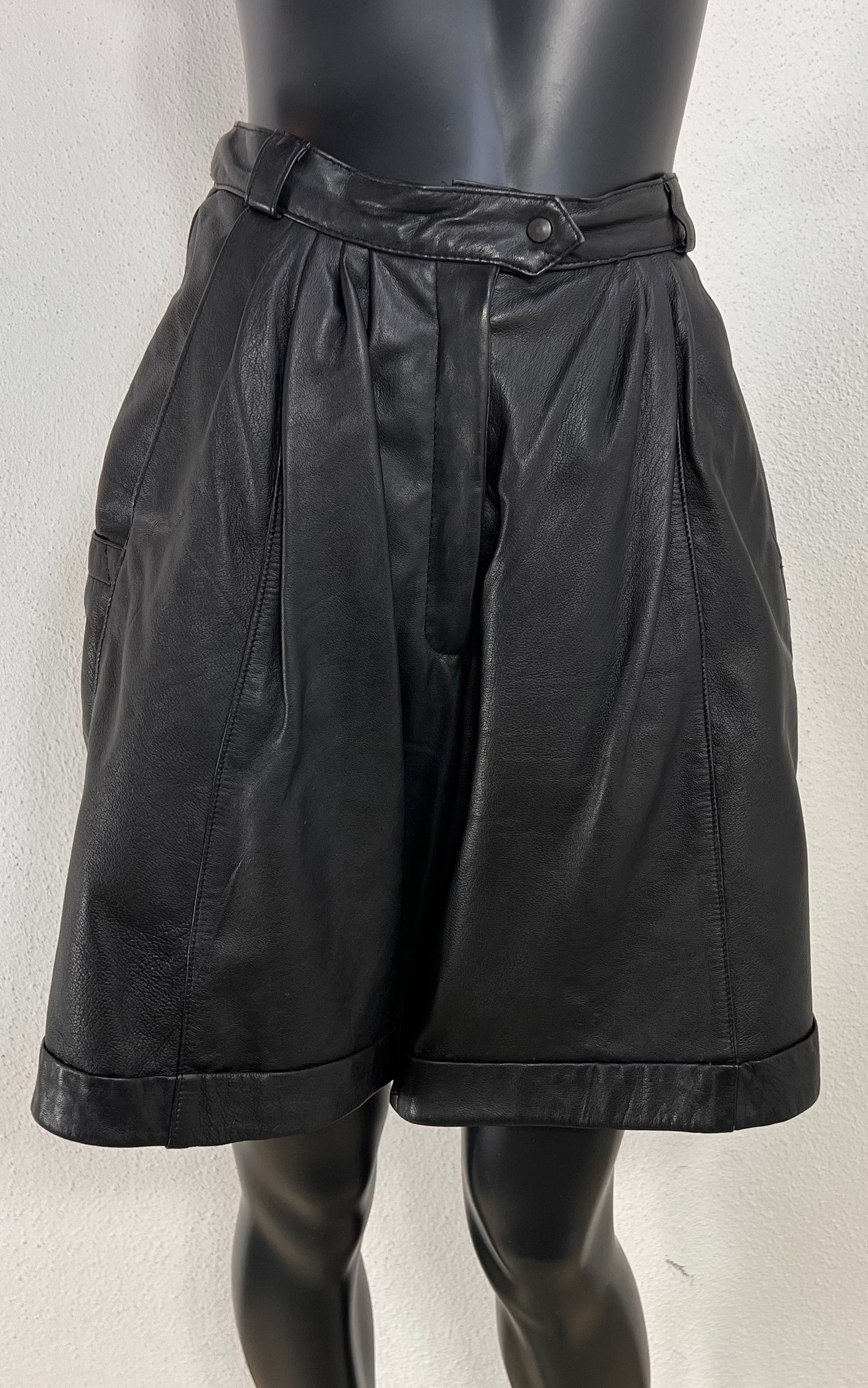 Vintage Leather Bermuda Shorts