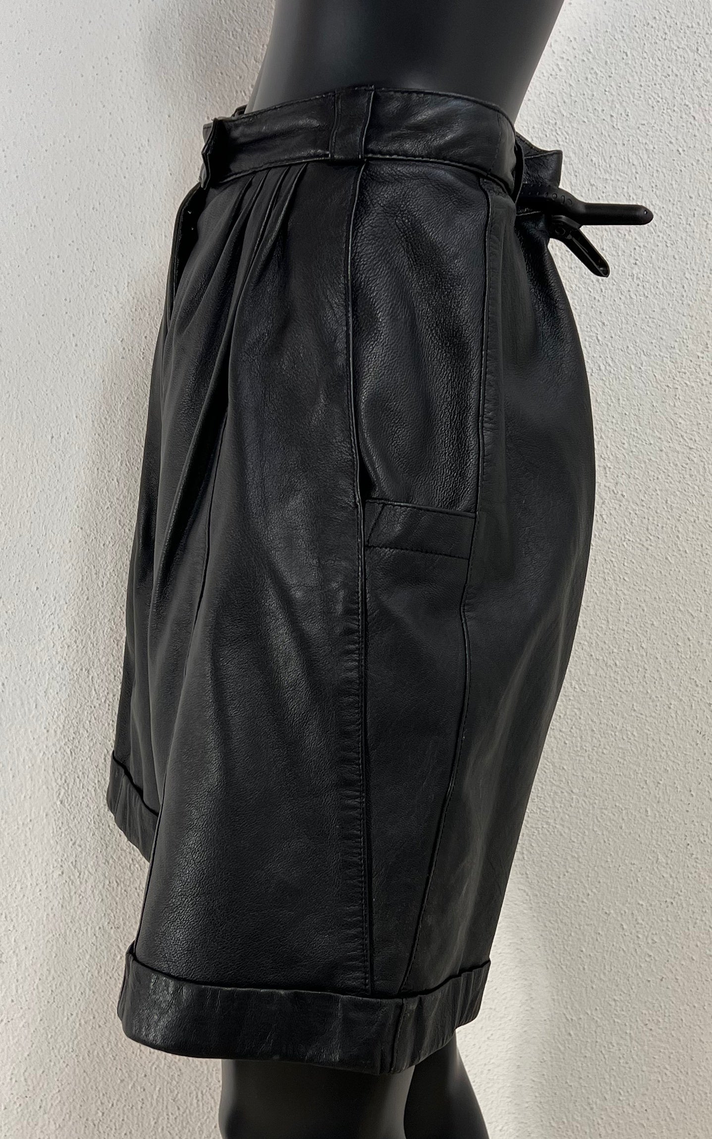 Vintage Leather Bermuda Shorts