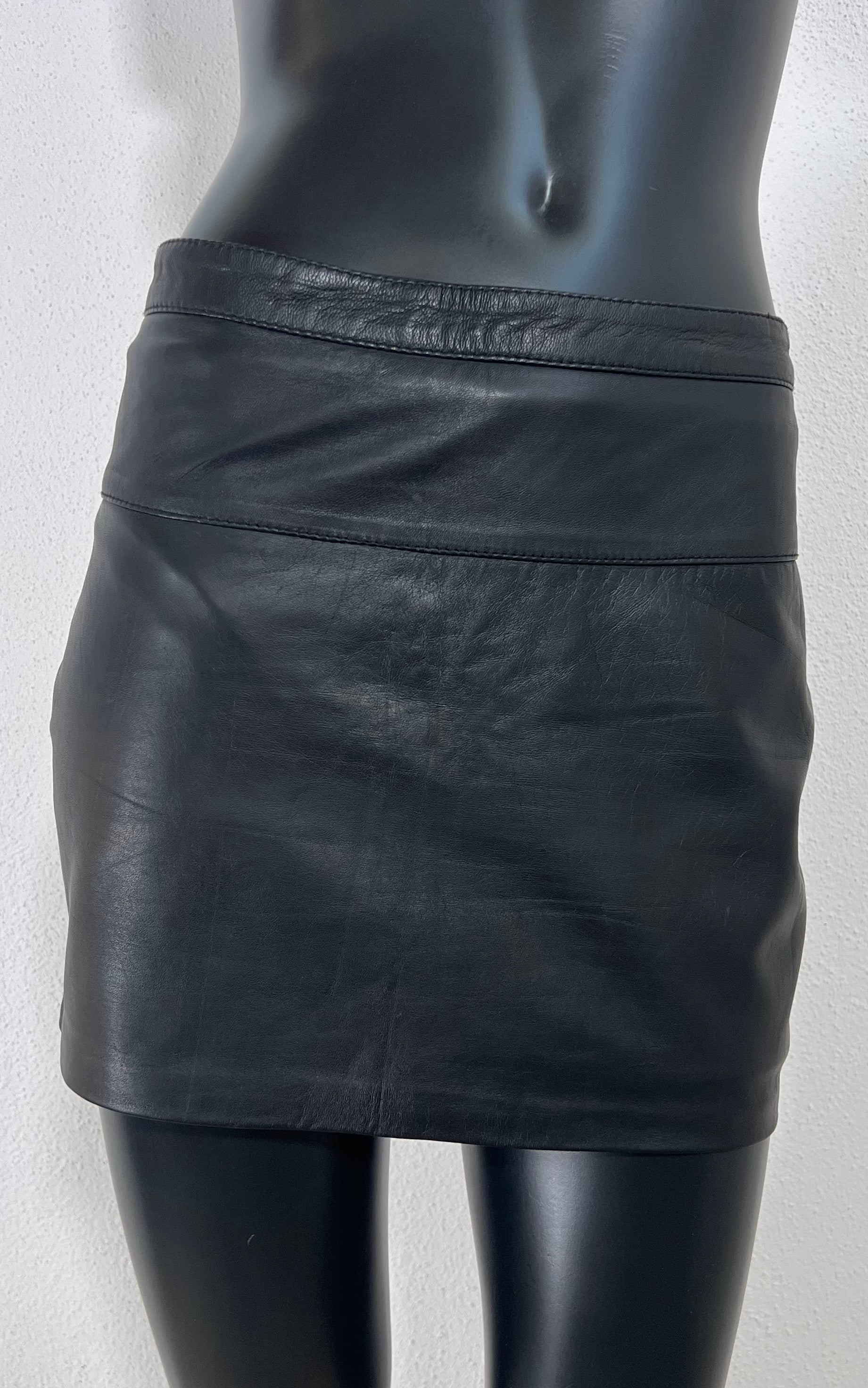 Vintage Leather Mini Skirt