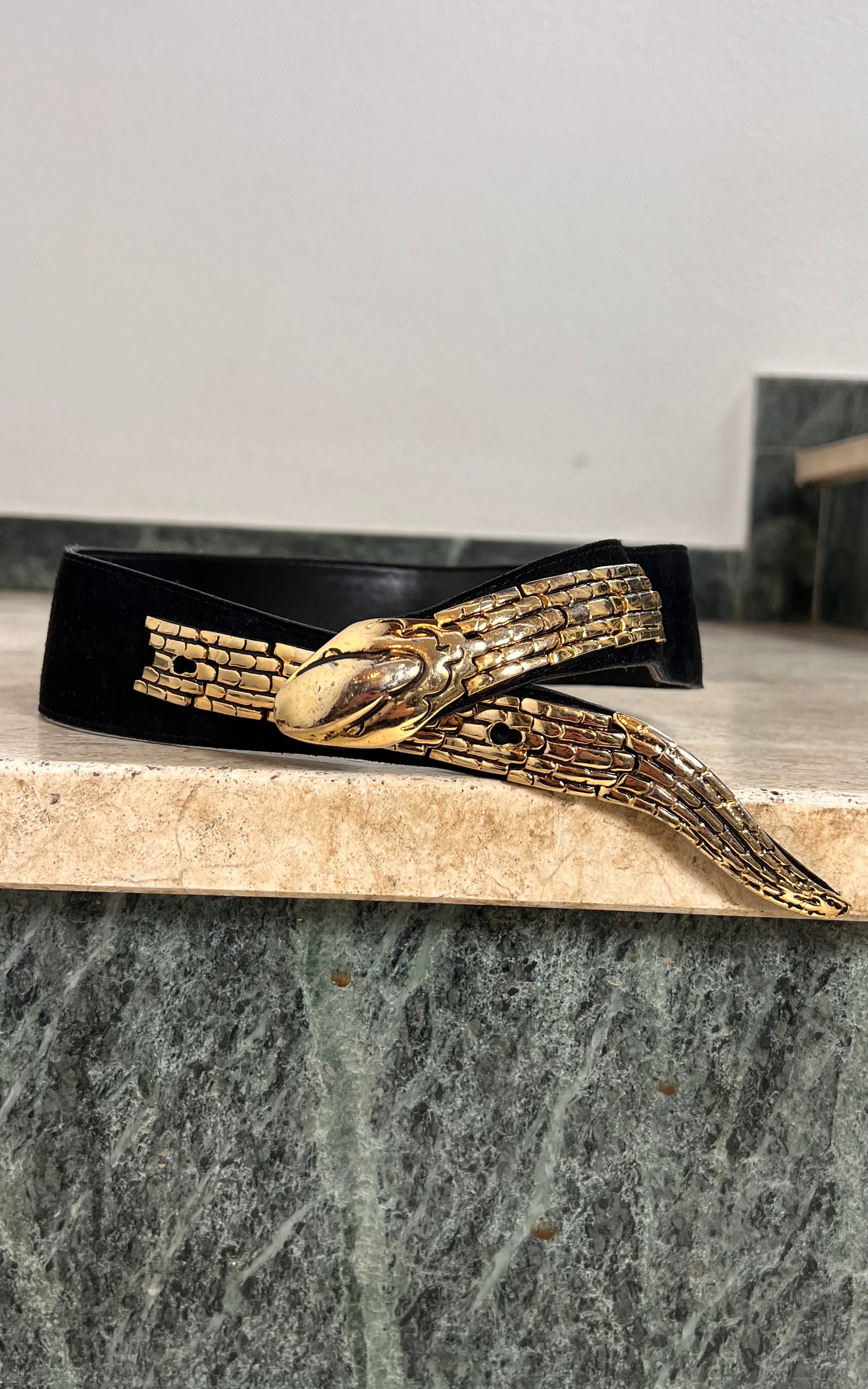 Vintage Snake Belt Suede