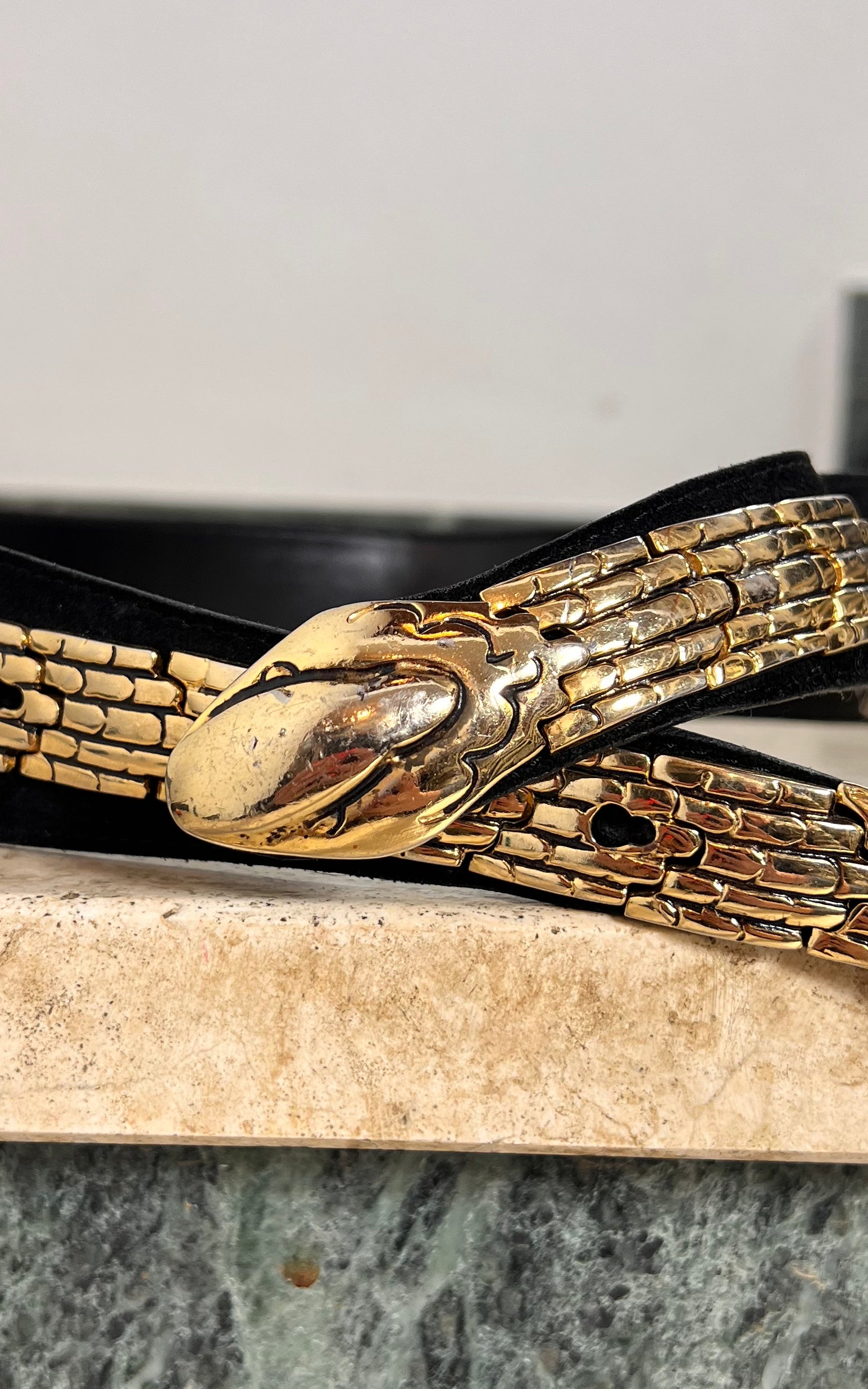 Vintage Snake Belt Suede