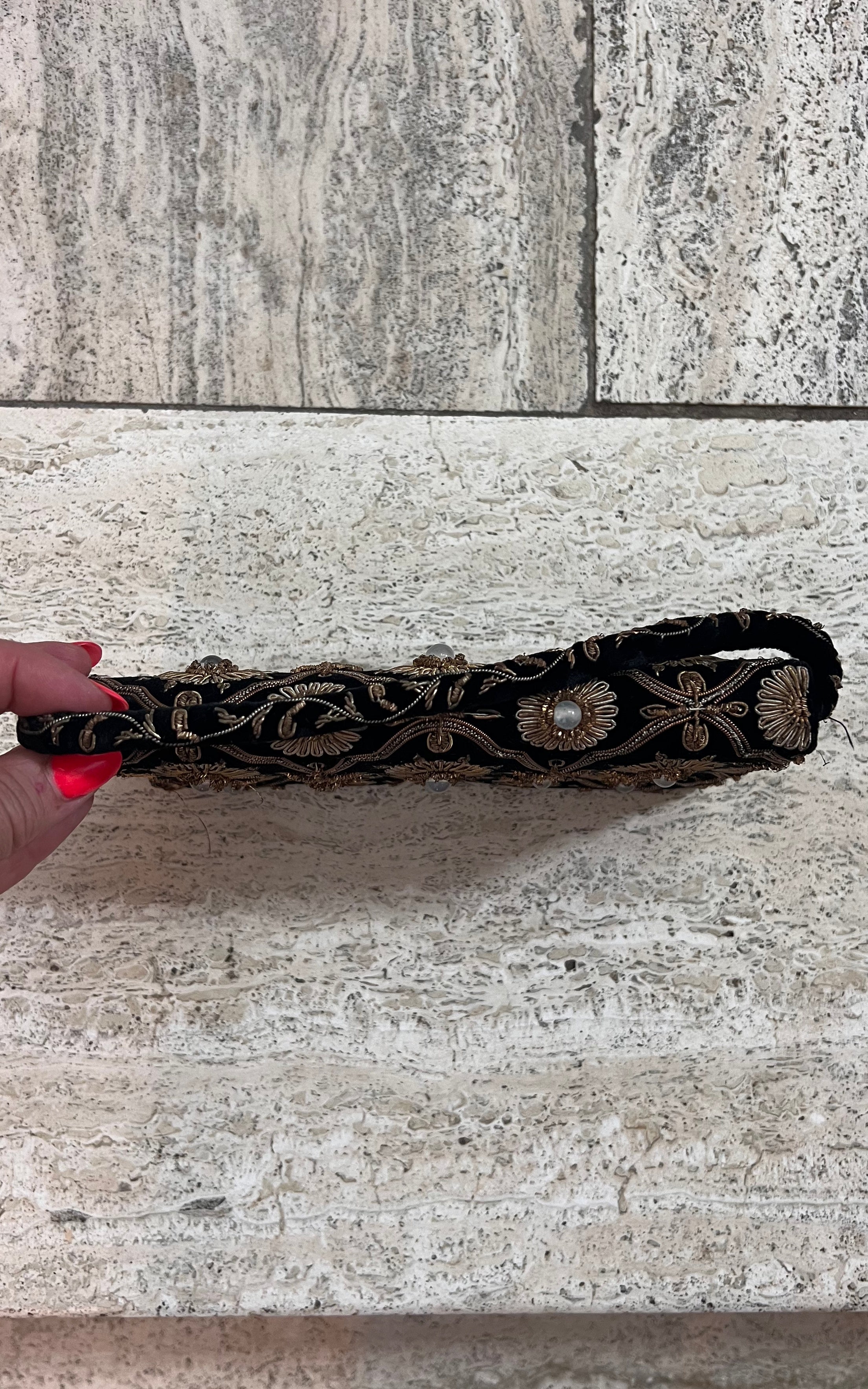 Antique Vintage Velvet Clutch