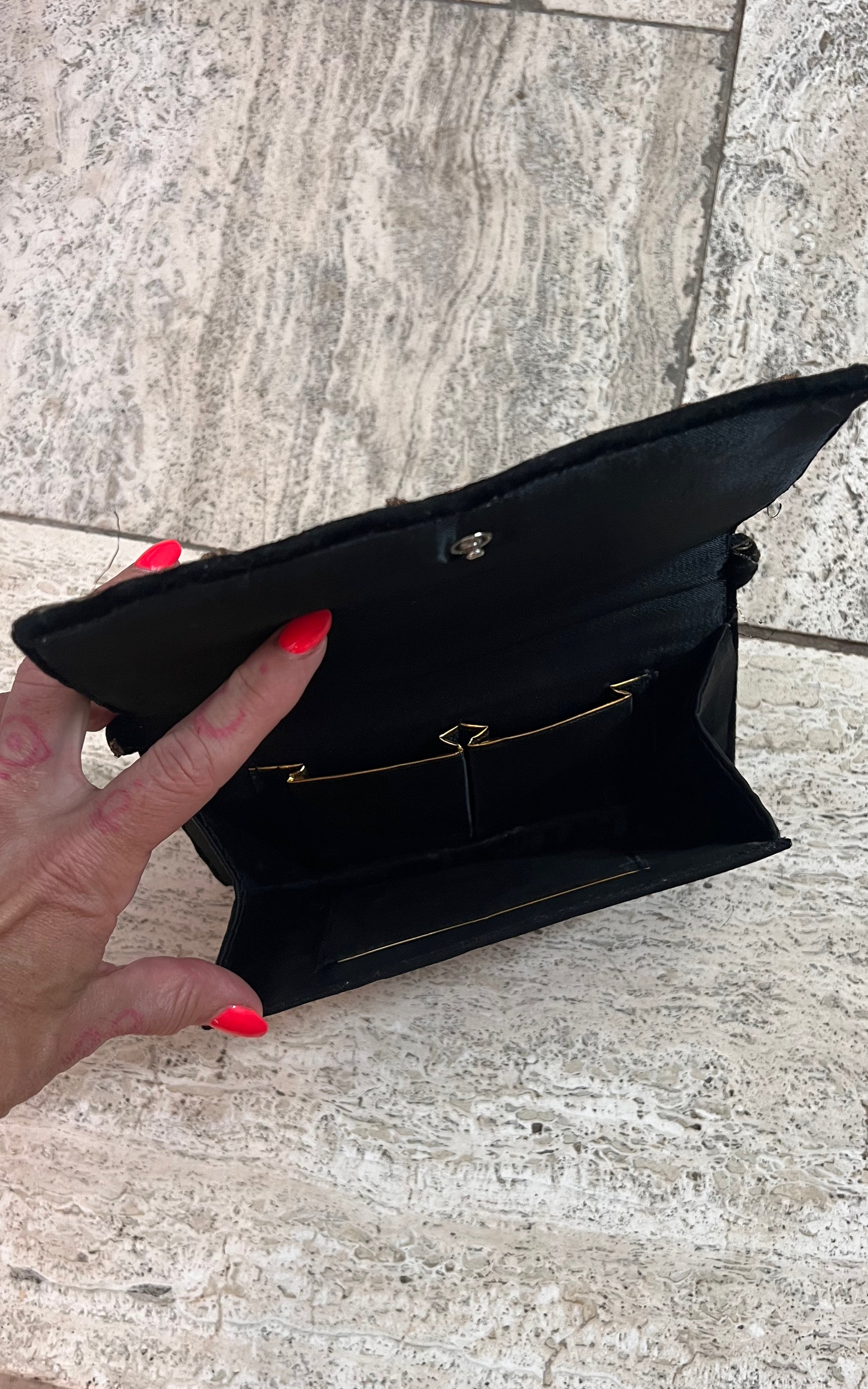 Antique Vintage Velvet Clutch