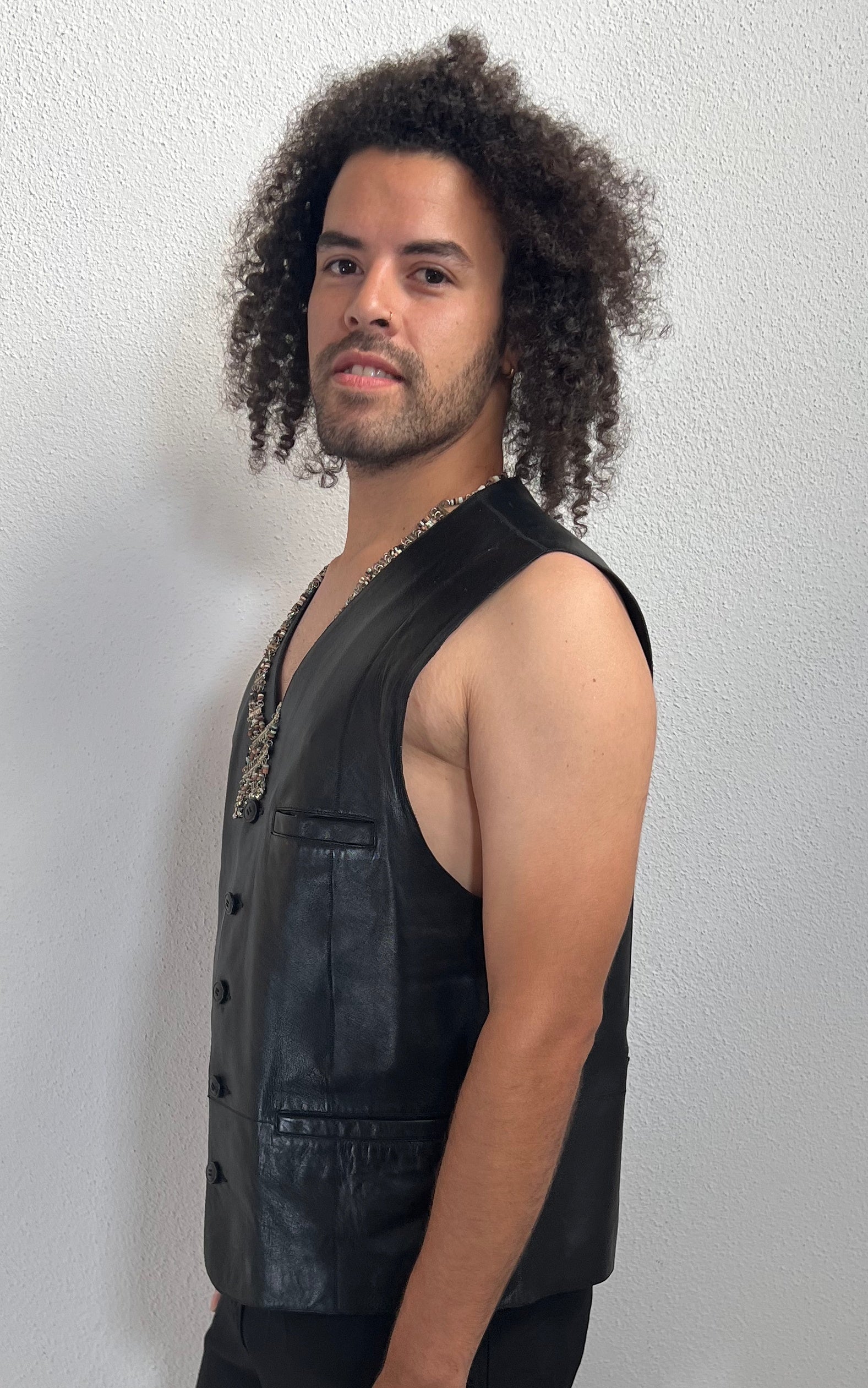 Vintage MENS Leather Waistcoat