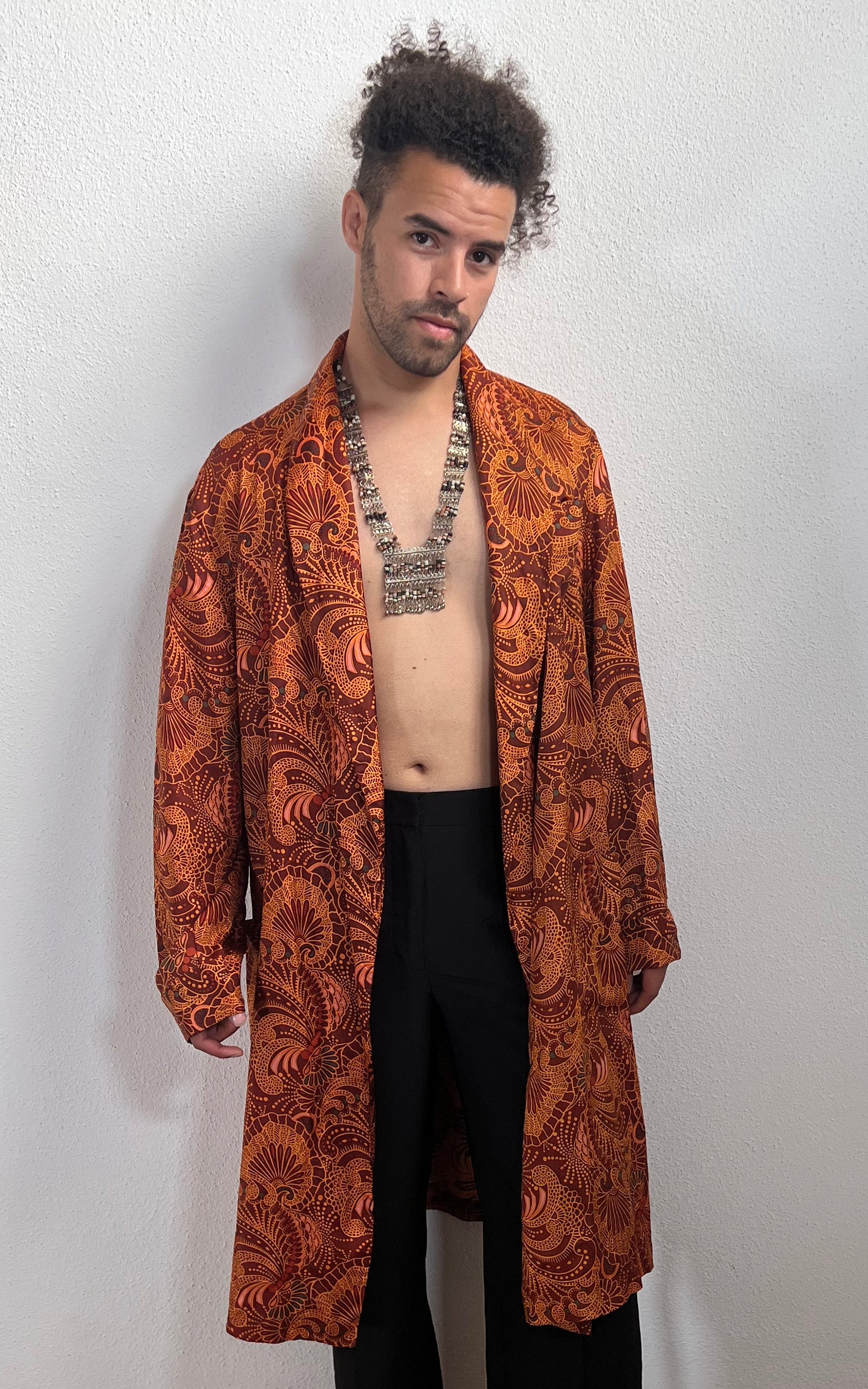 Vintage MENS Psychedelic Morning Coat