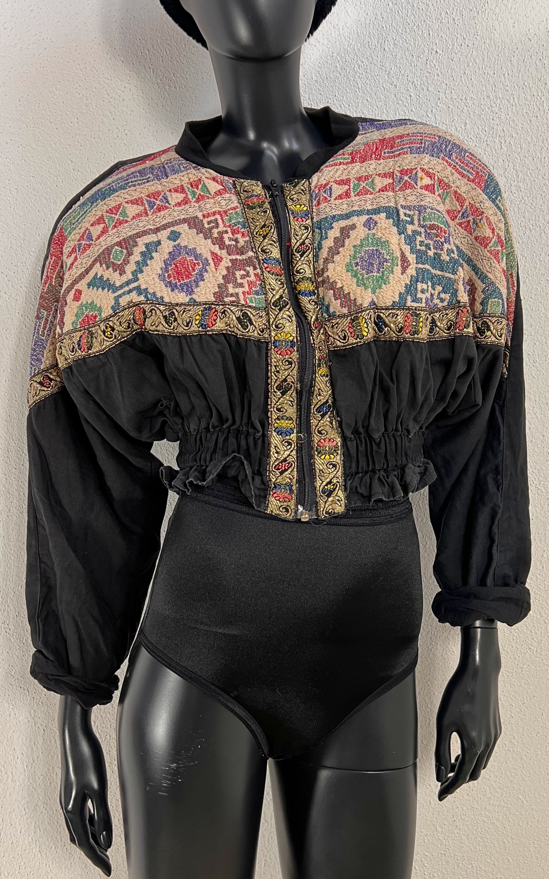 Vintage 90s Cropped Bomber Jacket