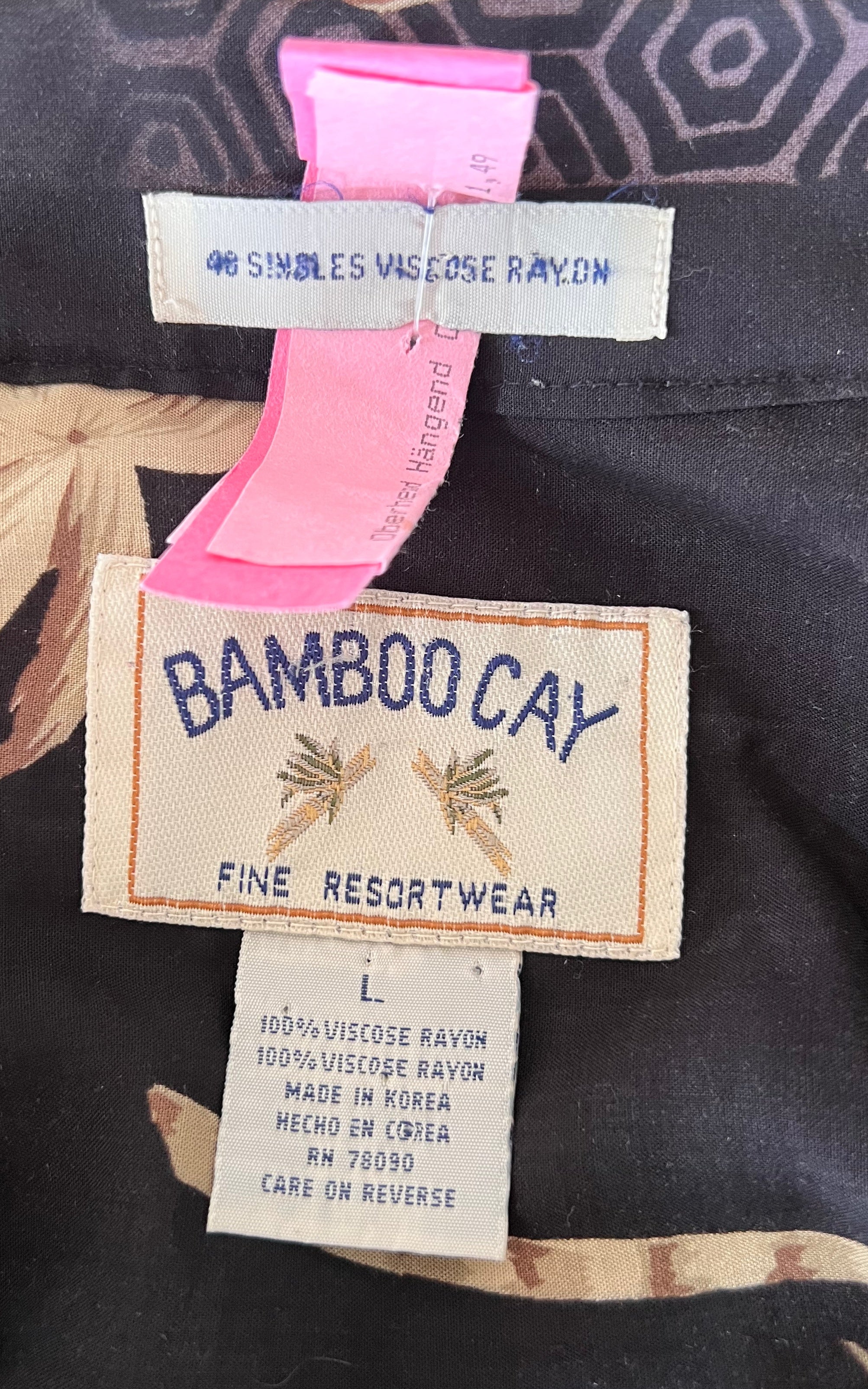 Vintage MENS Bamboo Hawaii Shirt