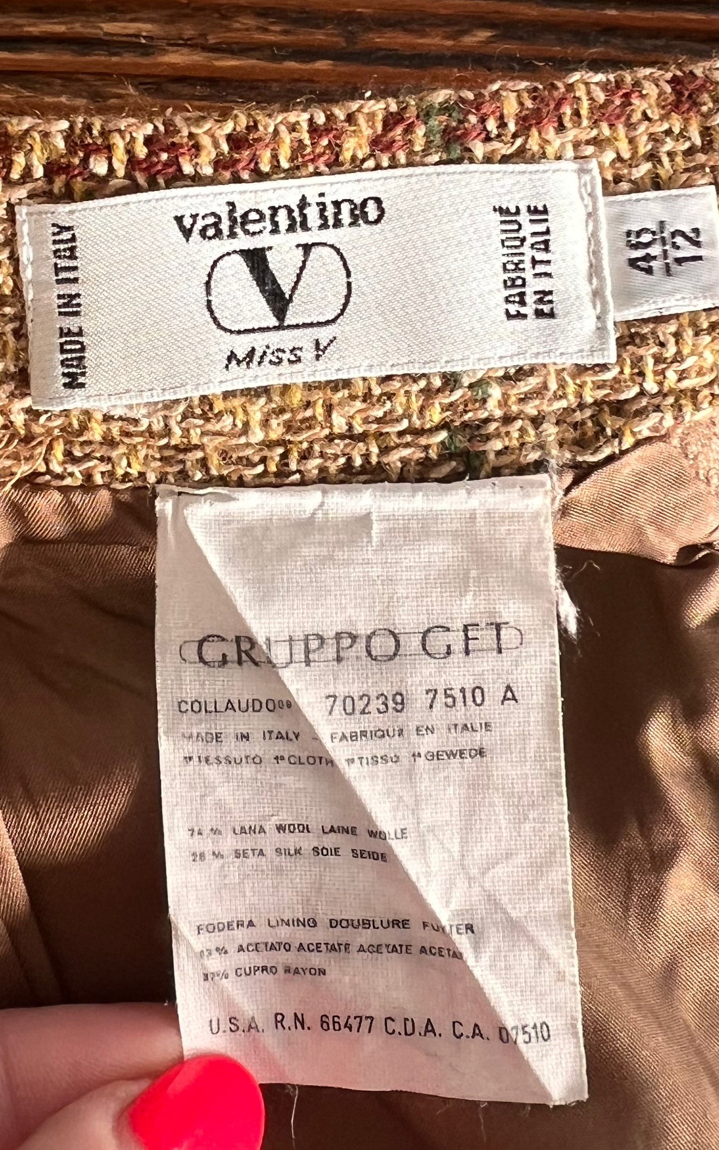 Vintage Valentino Miss V Glencheck Skirt