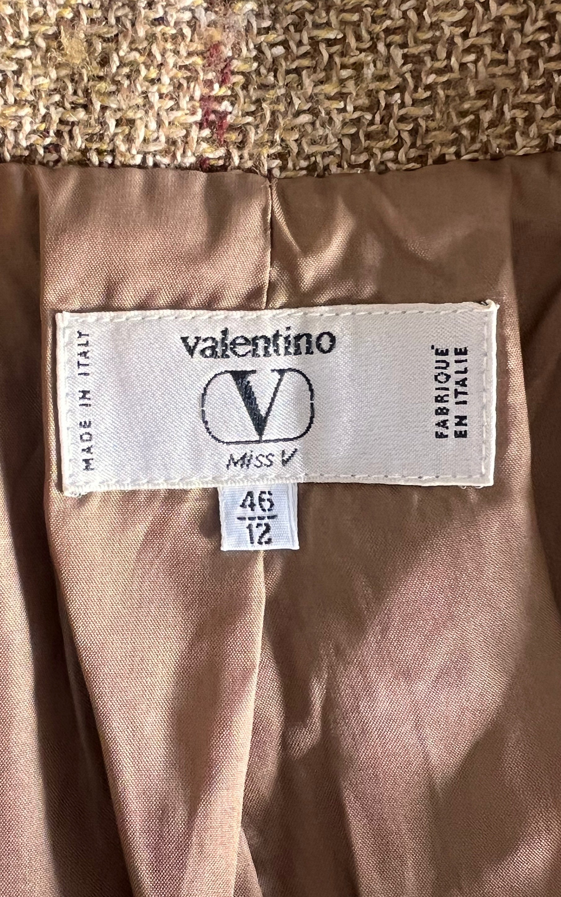 Vintage Valentino Miss V Glencheck Blazer