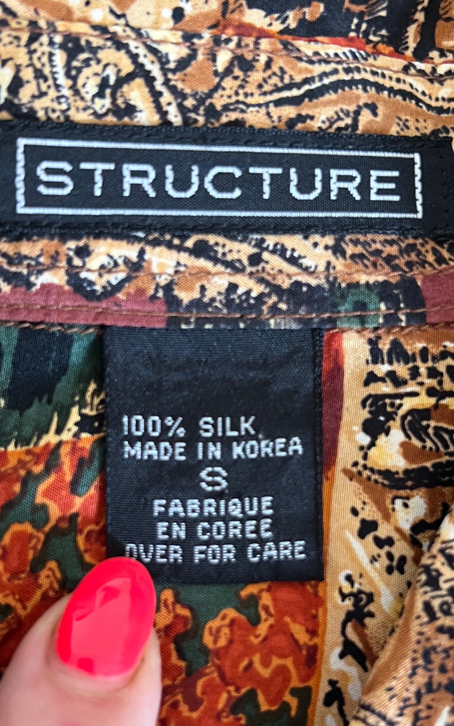 Vintage MENS Silk Button Down Shirt