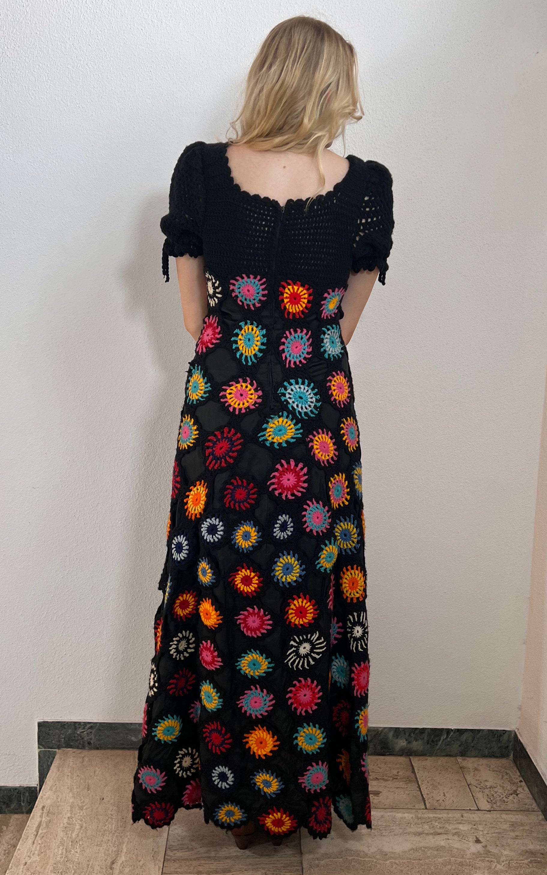 Vintage 70s Crochet Dress