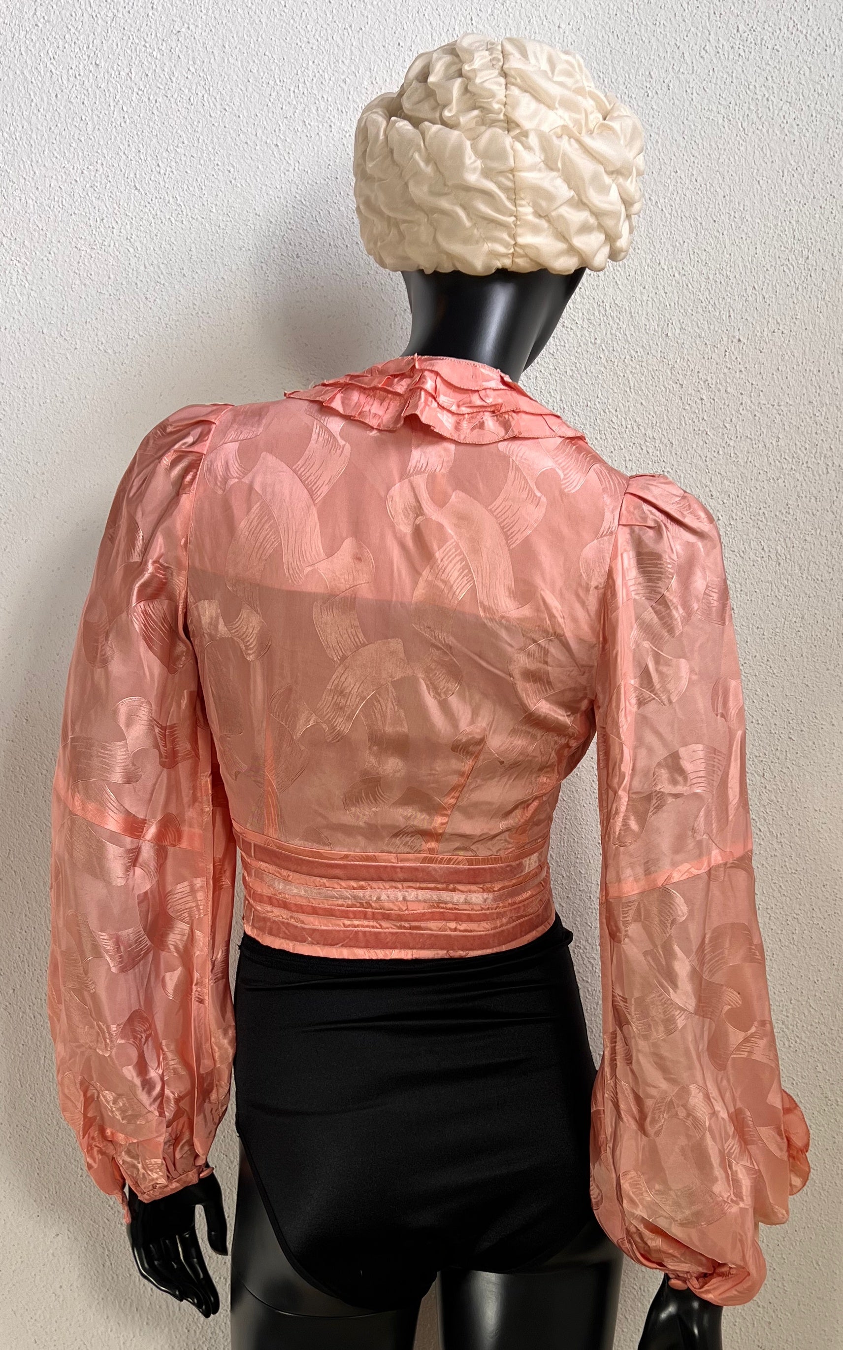 Antique 30s Early Century Silk Blouse