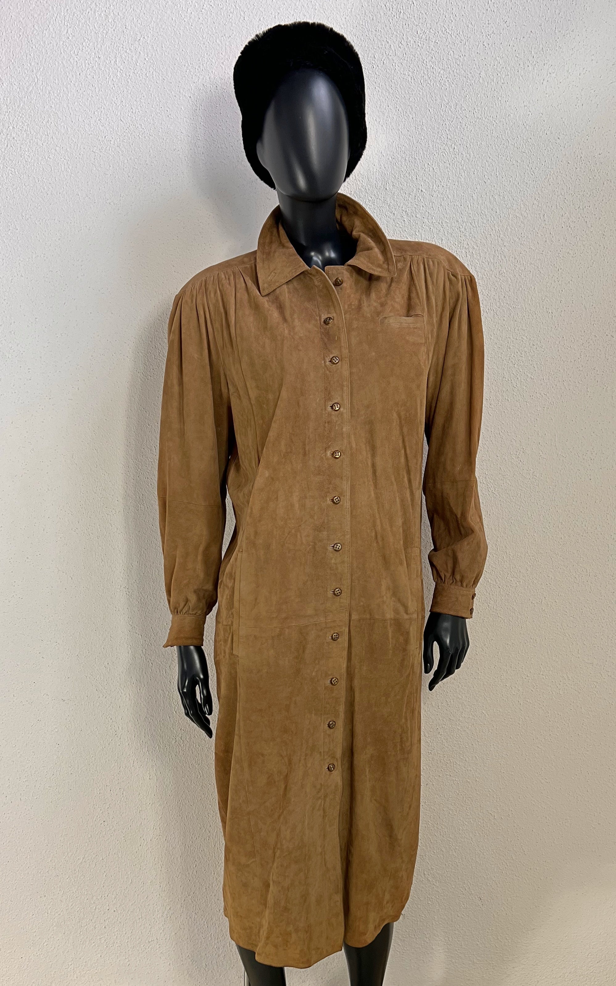 Vintage Suede Leather Dress