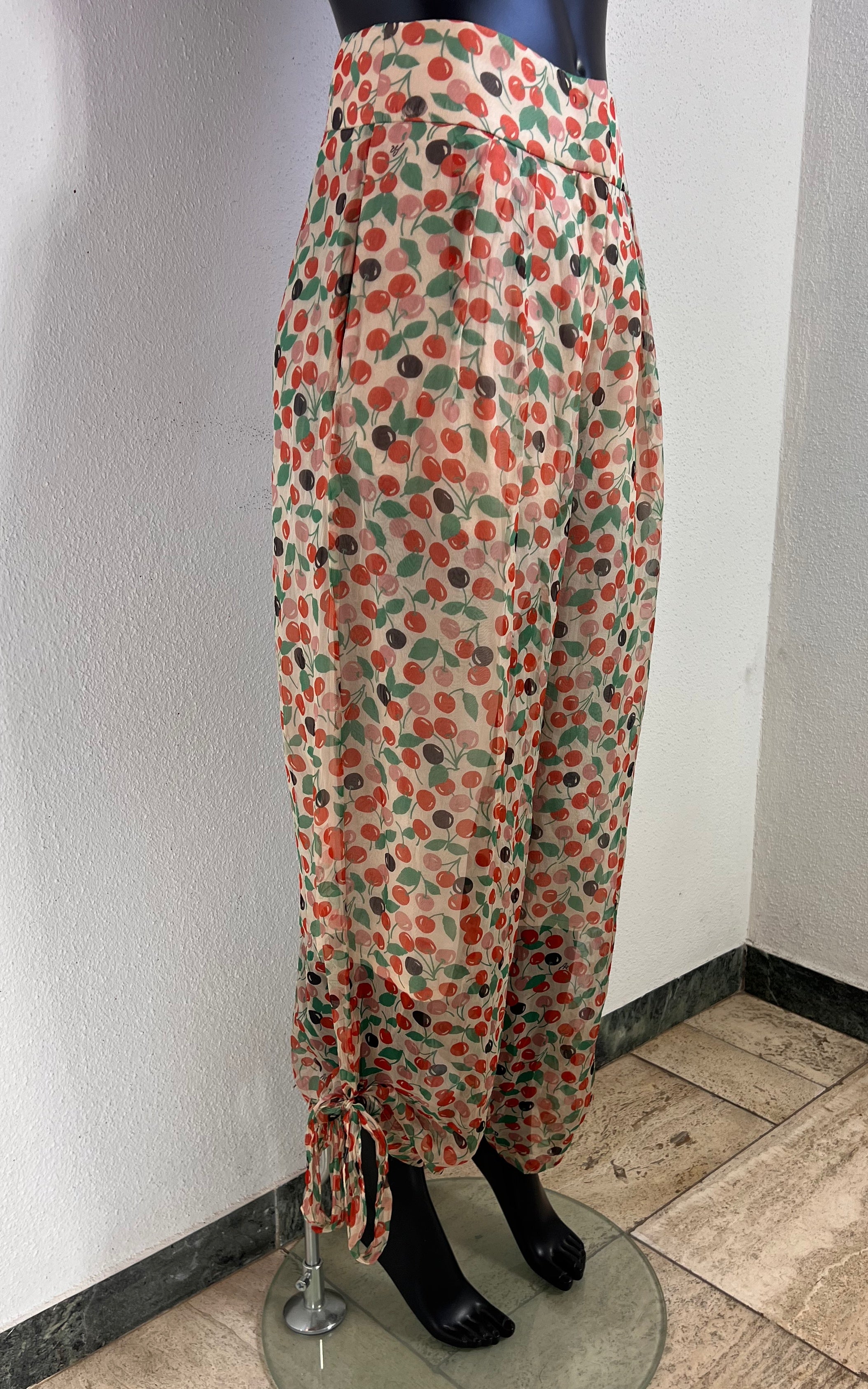 Vintage Sonia Rykiel Cherrys Silk Ballon Pants