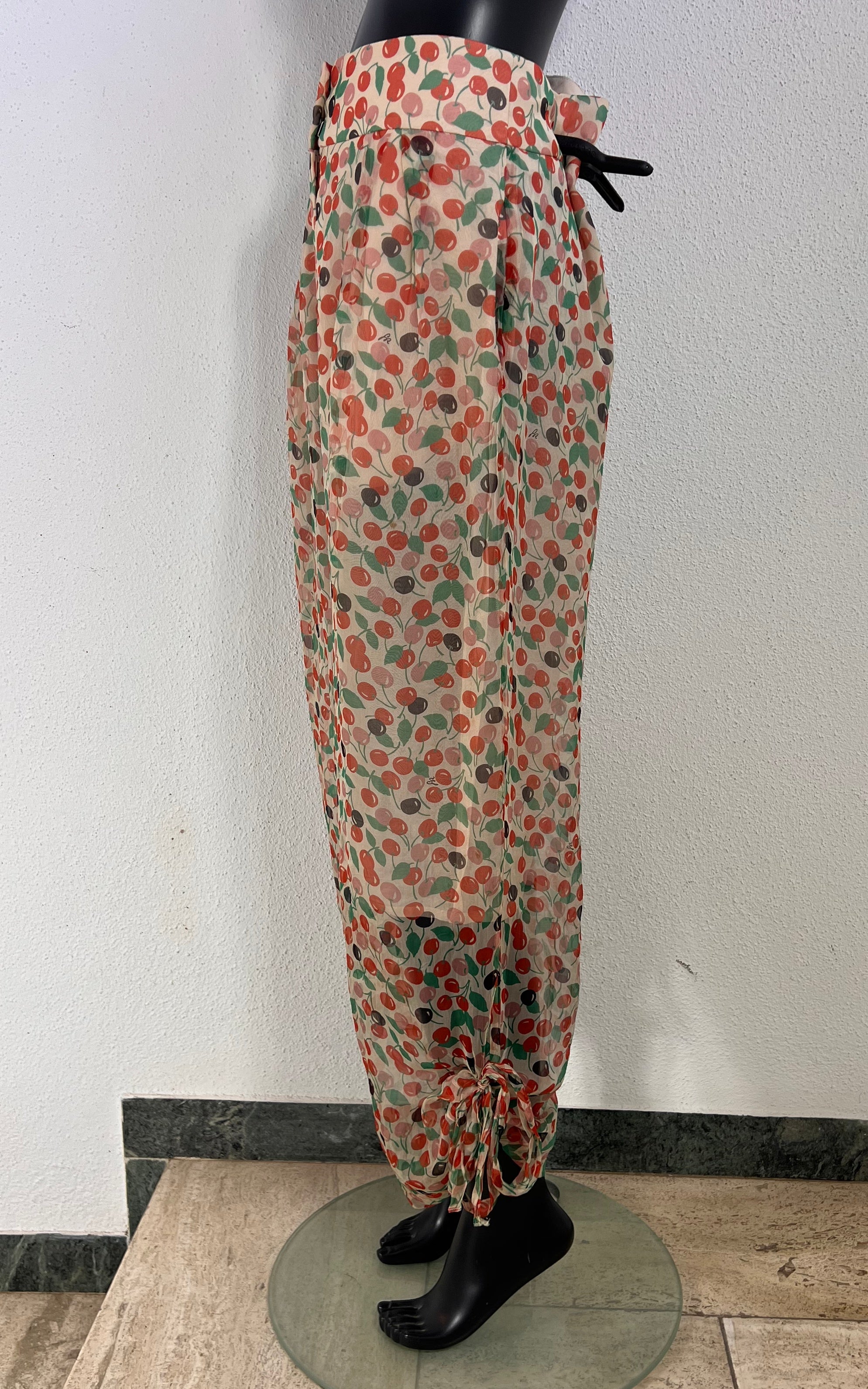 Vintage Sonia Rykiel Cherrys Silk Ballon Pants