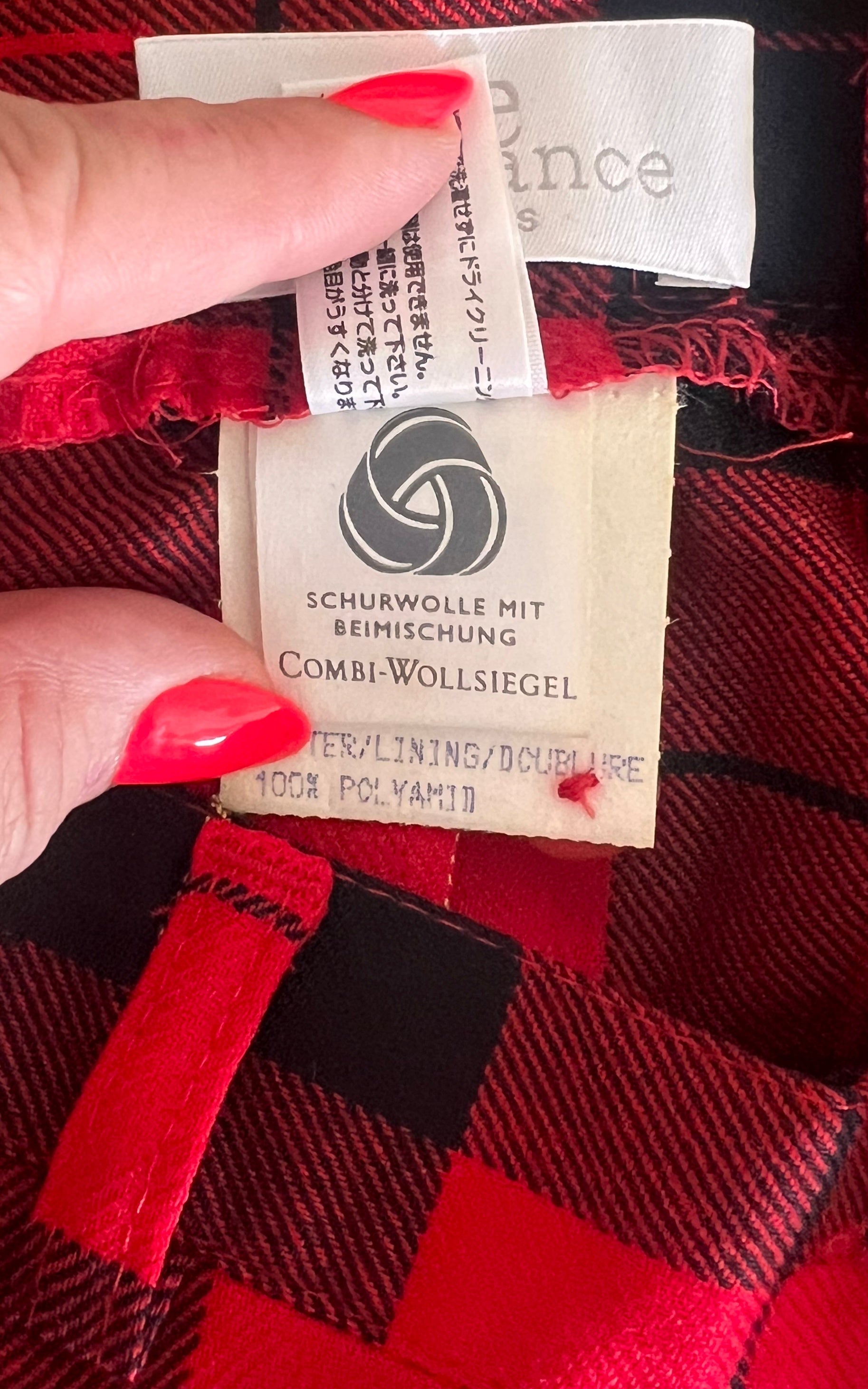 Vintage 90s Elegance Paris Wool Tartan Trousers
