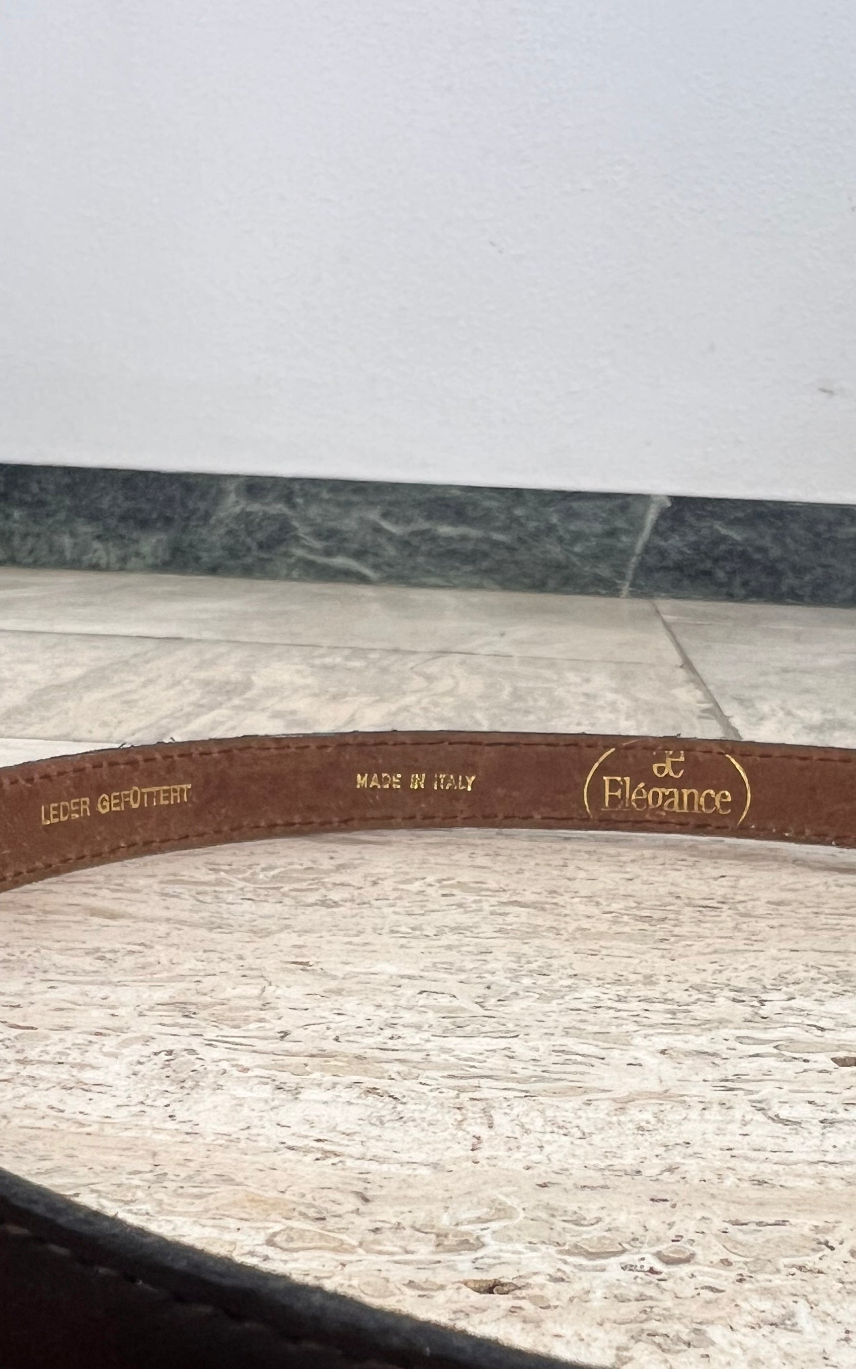 Vintage 90s Elegance Paris Darkbrown Skinny Suede Belt