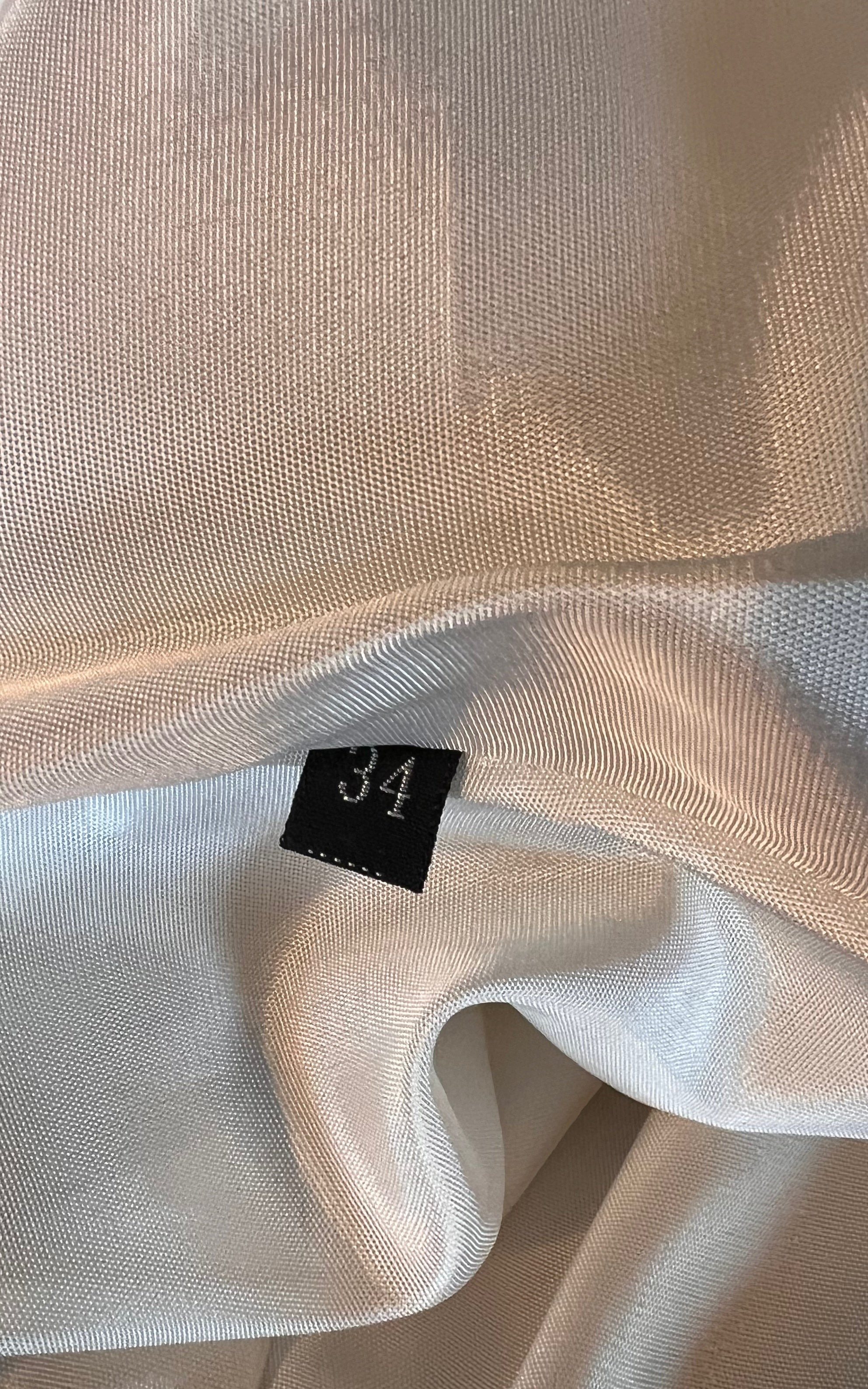 Vintage White Mini Leather Skirt