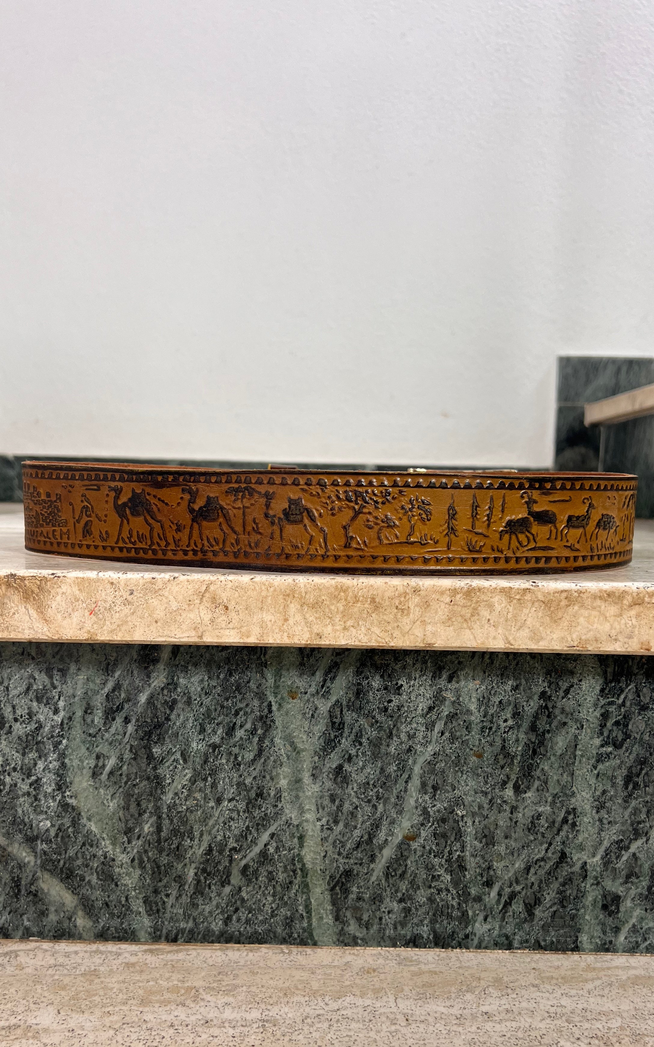 Vintage MENS 70s Jerusalem Belt