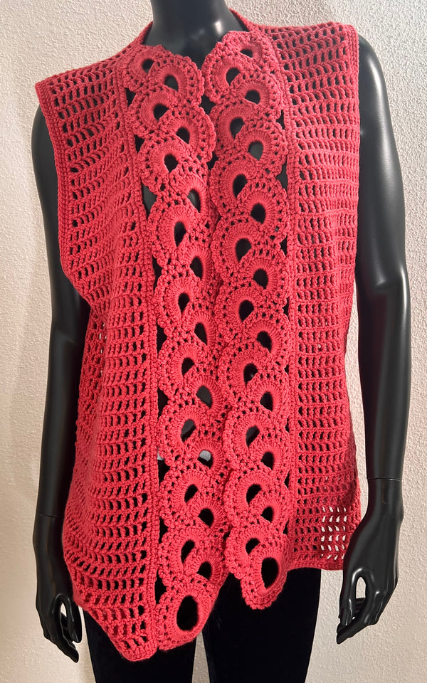 Vintage Handmade 70s Crochet Vest