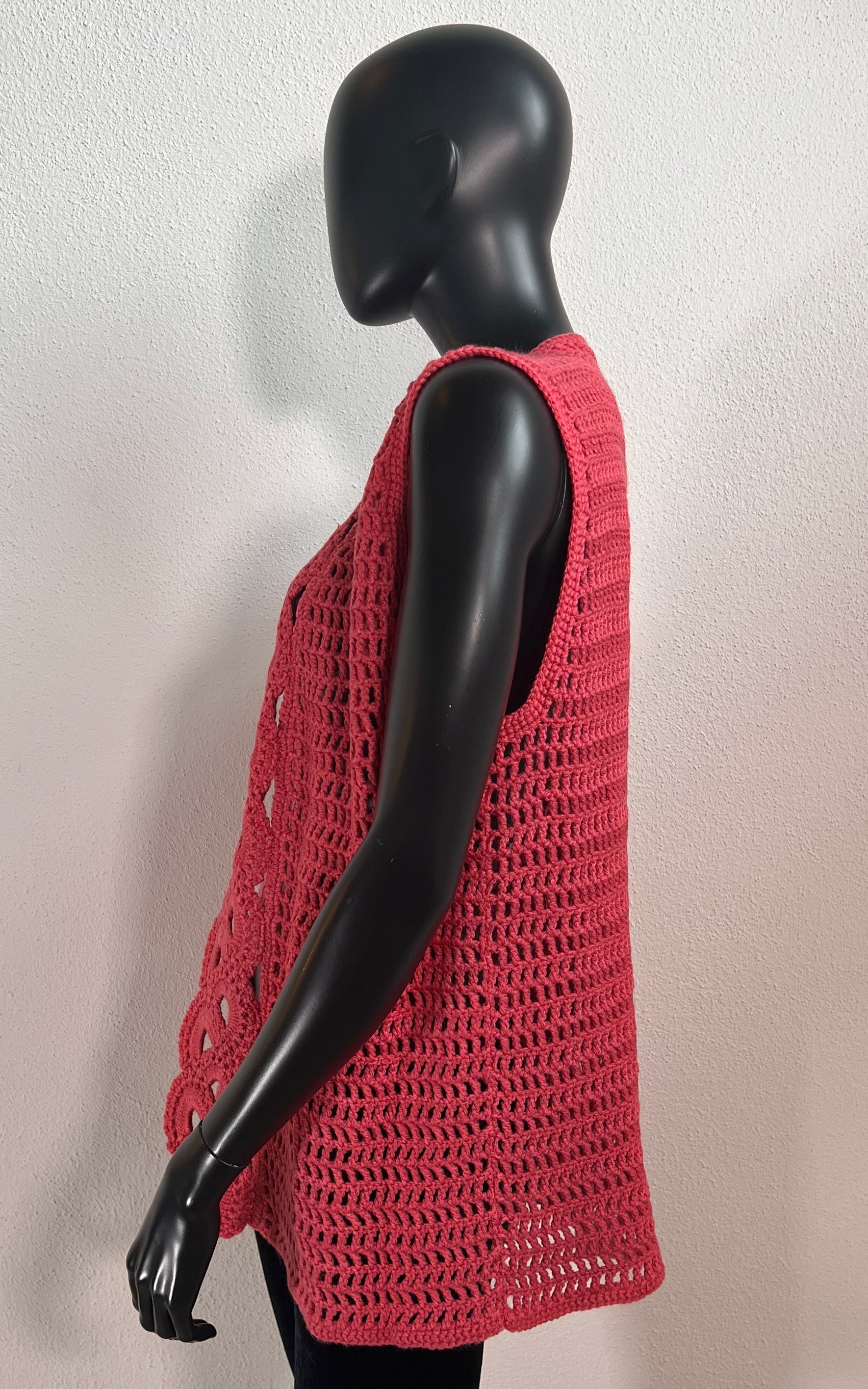 Vintage Handmade 70s Crochet Vest